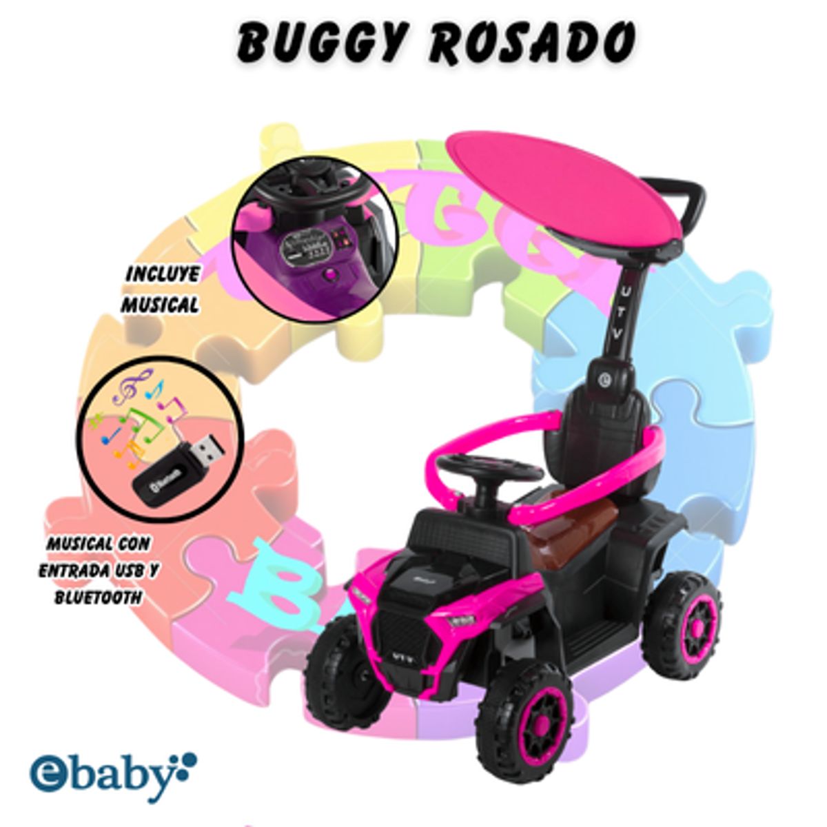 EBABY - BUGGY- COD351-1 ROSADO