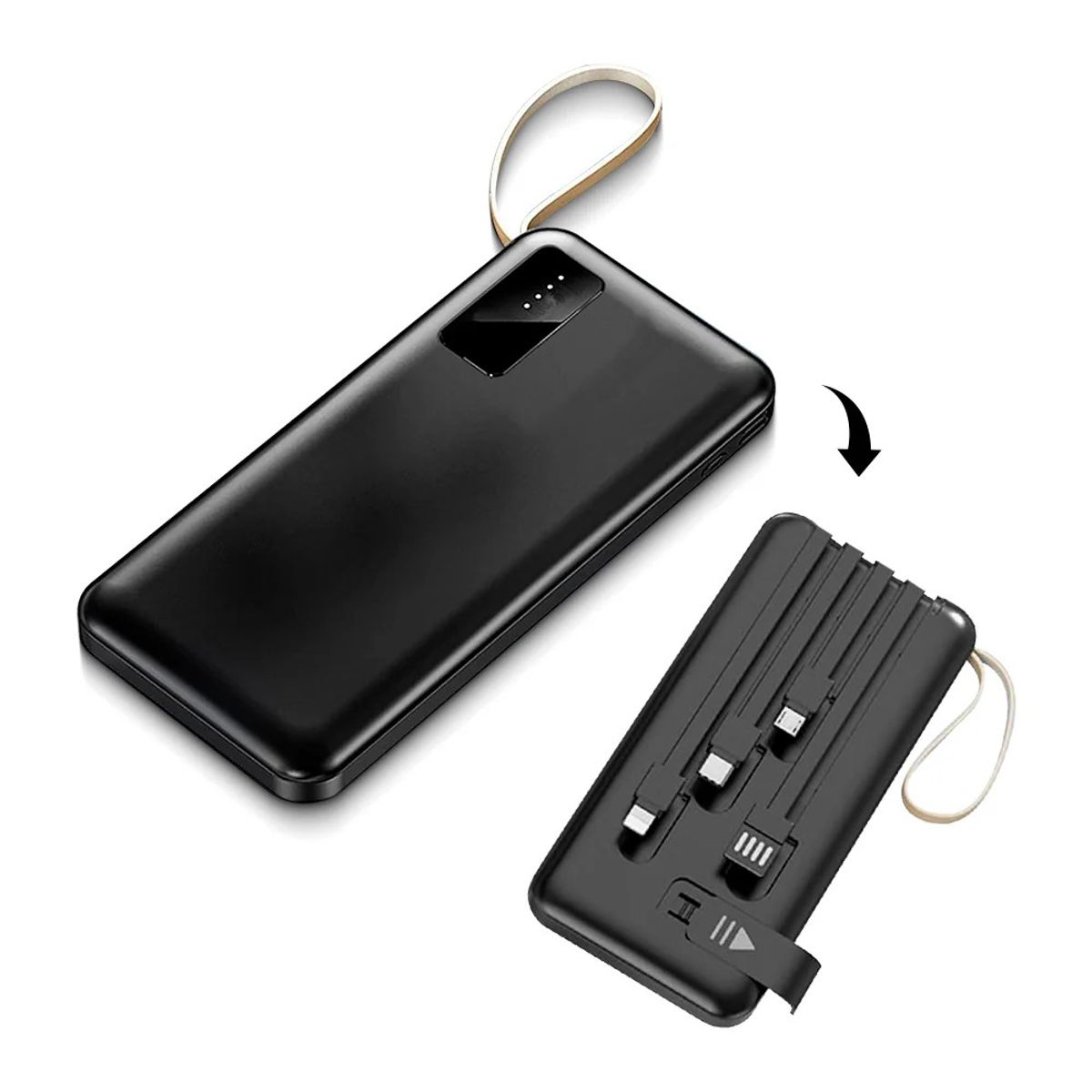 SUPER - Power Bank 4 En 1 Super 15000 Mah Carga Rápida Led Pantalla Led