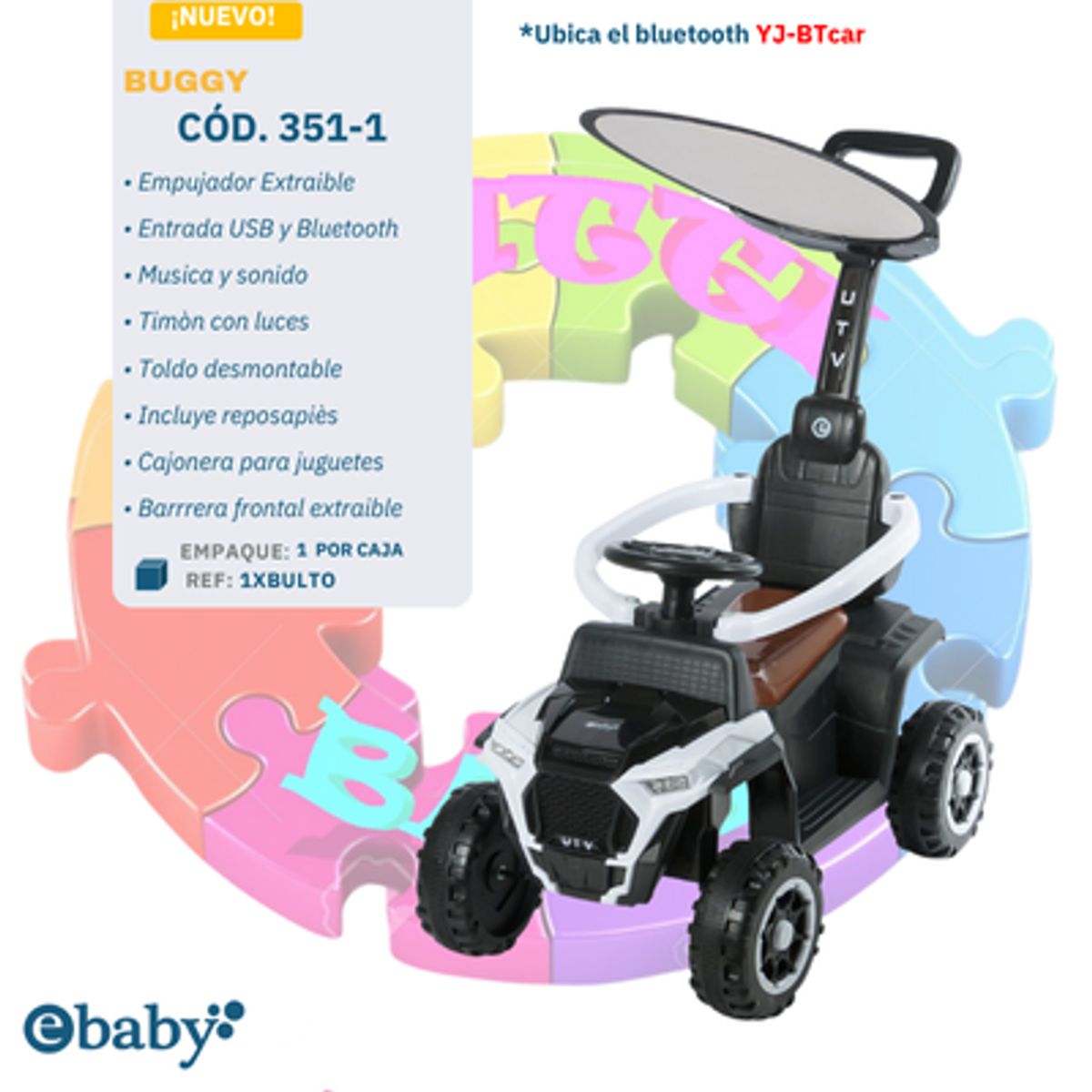 EBABY - BUGGY- COD351-1 BLANCO