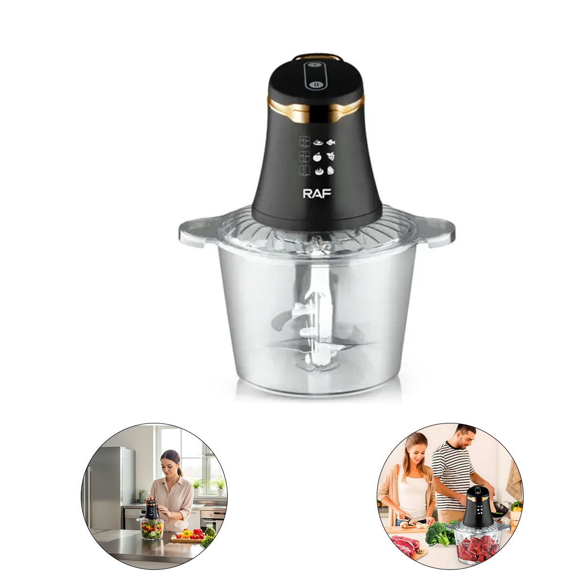 GENERICO - Picadora  Procesador de Eléctrica Multifuncional 3L  Tritura Pica y Mezcla en Segundos