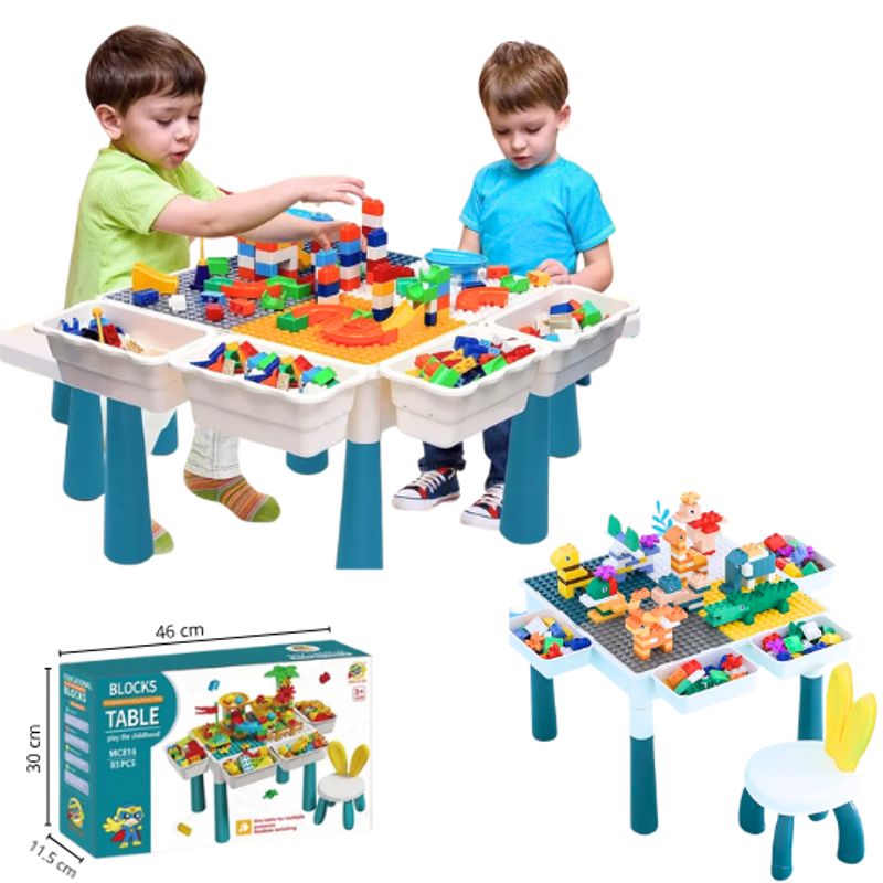 GENERICO - Mesa de Actividades y Construcción con Bloques Didácticos