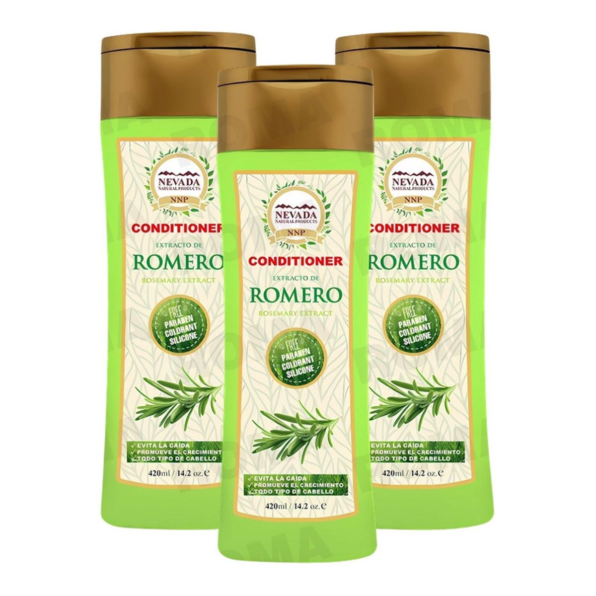 NEVADA NATURAL PRODUCTS - PACK 3 ACONDICIONADOR DE EXTRACTO DE ROMERO 420ML NEVADA