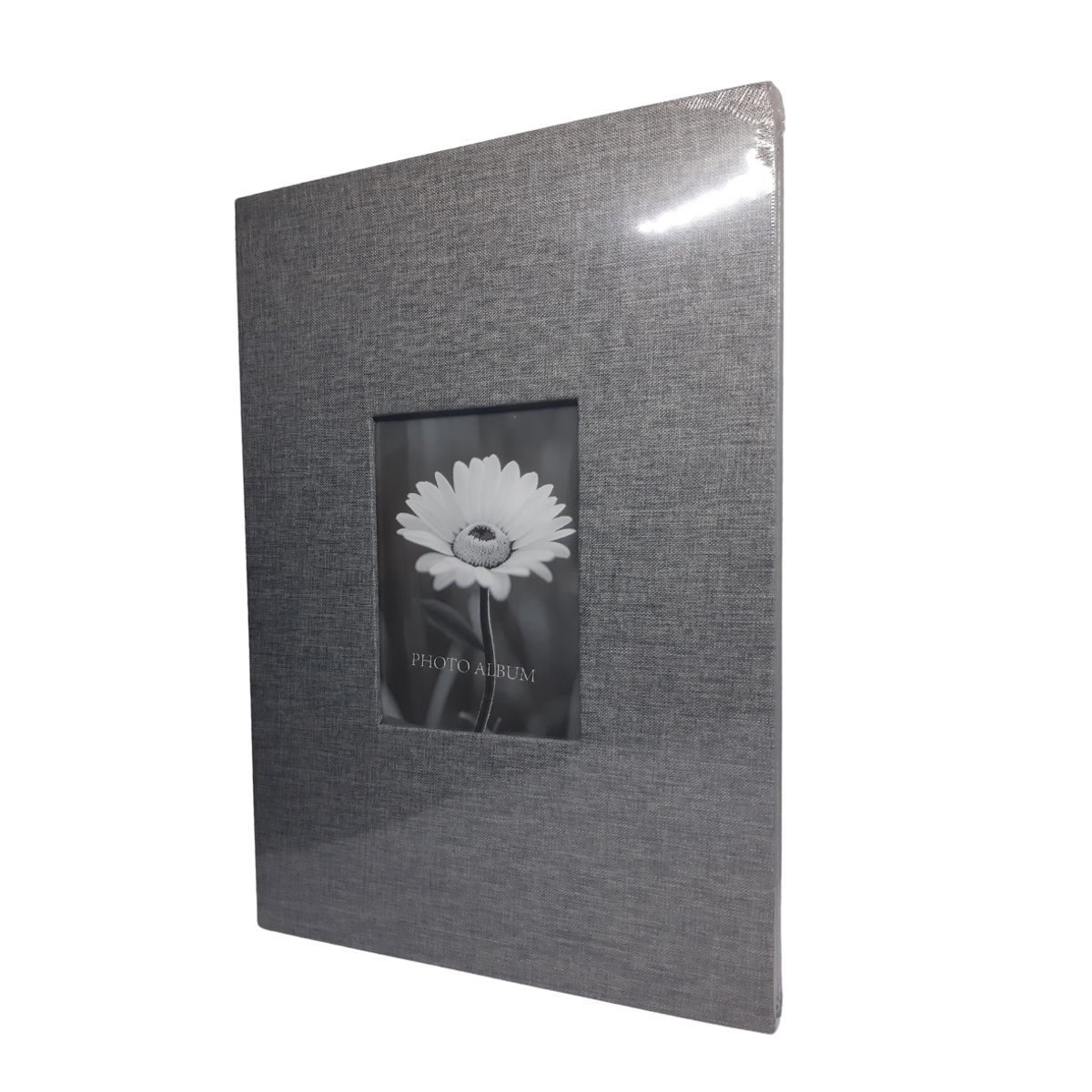 GENERICO - Album de Lino (Gris) con ventana para 300 fotos 10x15