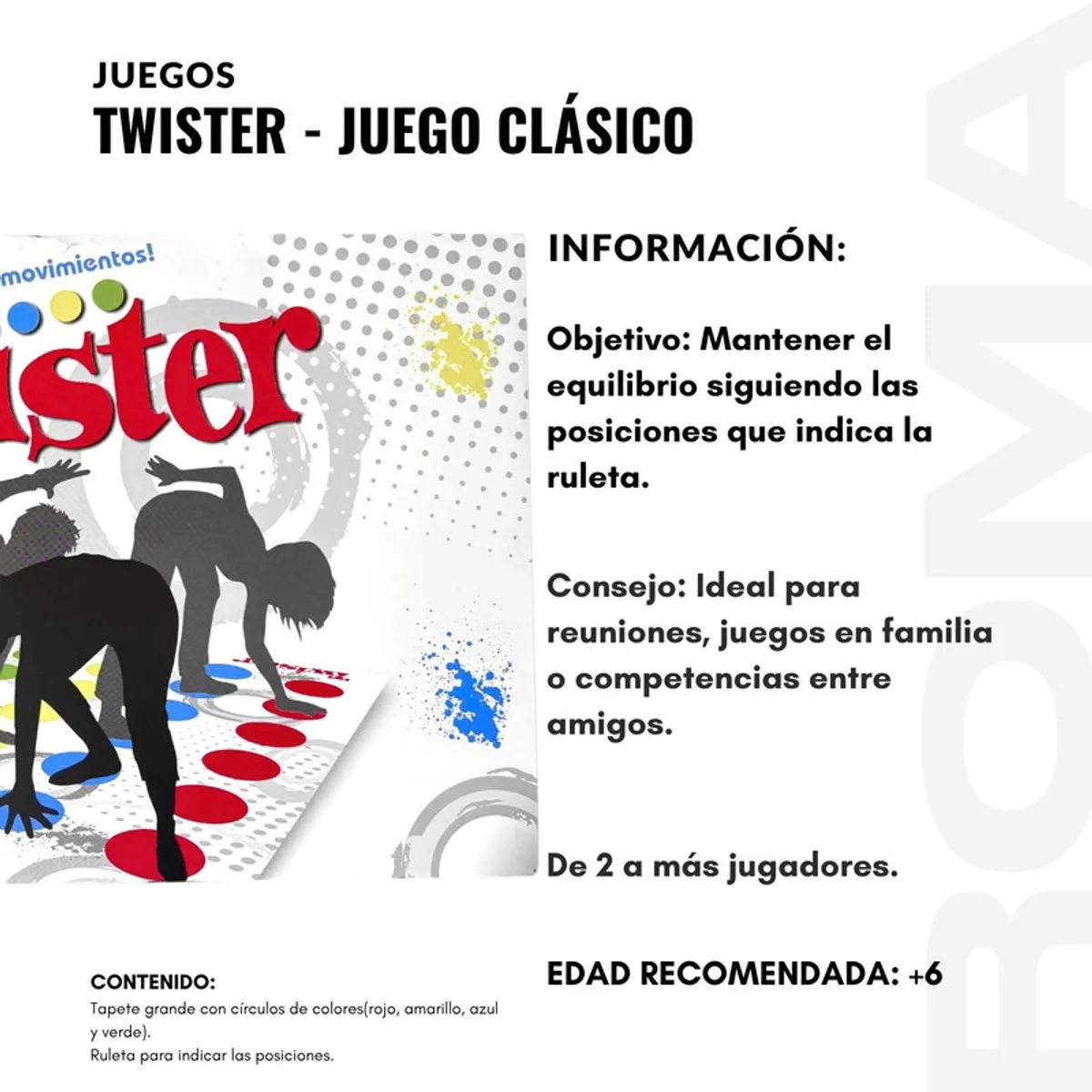 GENERICO - TWISTER  JUEGO CLÁSICO