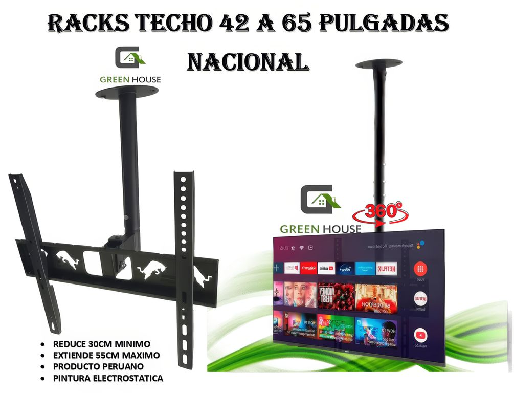 RACKS PARA TV TECHO DE 42 A 65 PULGADAS PRODUCTO NACIONAL | Sodimac Perú