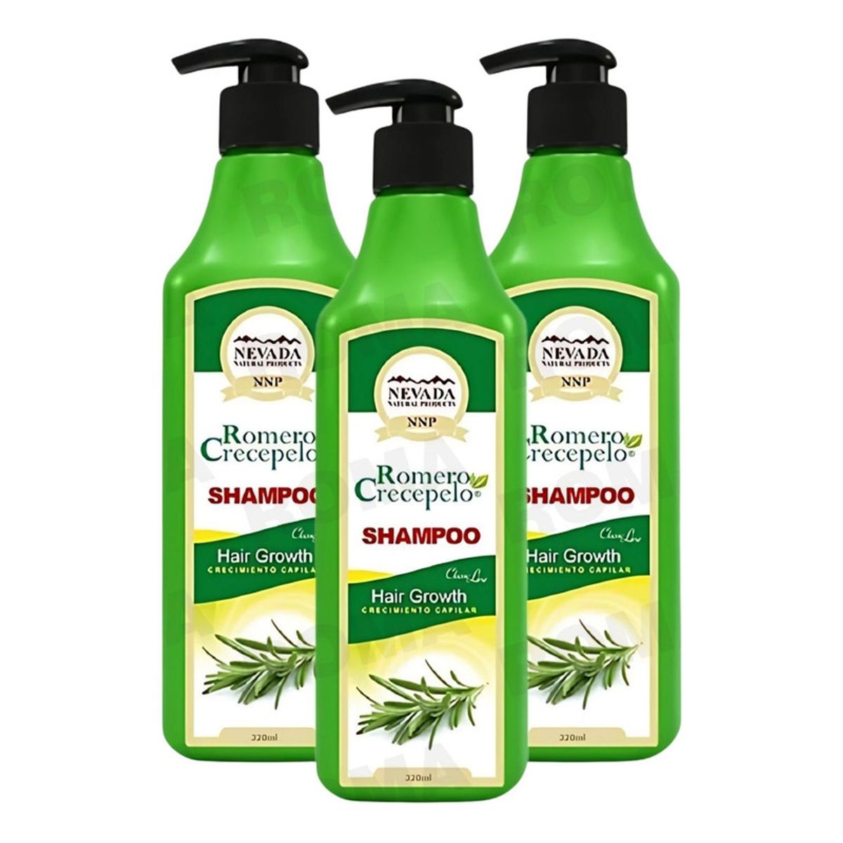 NEVADA NATURAL PRODUCTS - PACK 3 SHAMPOO ROMERO CRECEPELO 320ML NEVADA