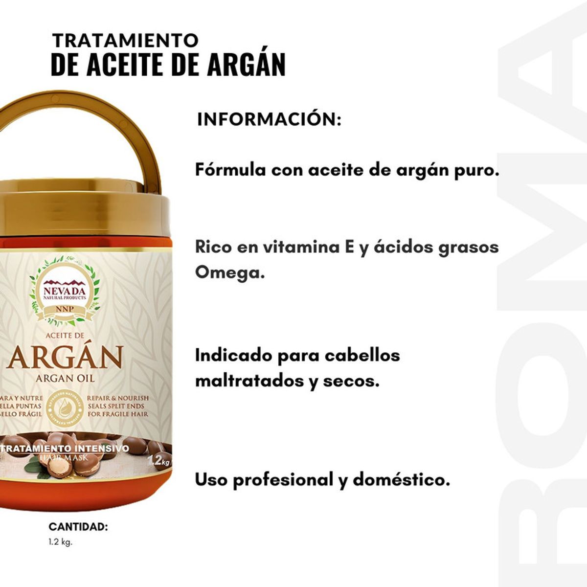 NEVADA NATURAL PRODUCTS - TRATAMIENTO DE ACEITE DE ARGÁN 12KG NEVADA