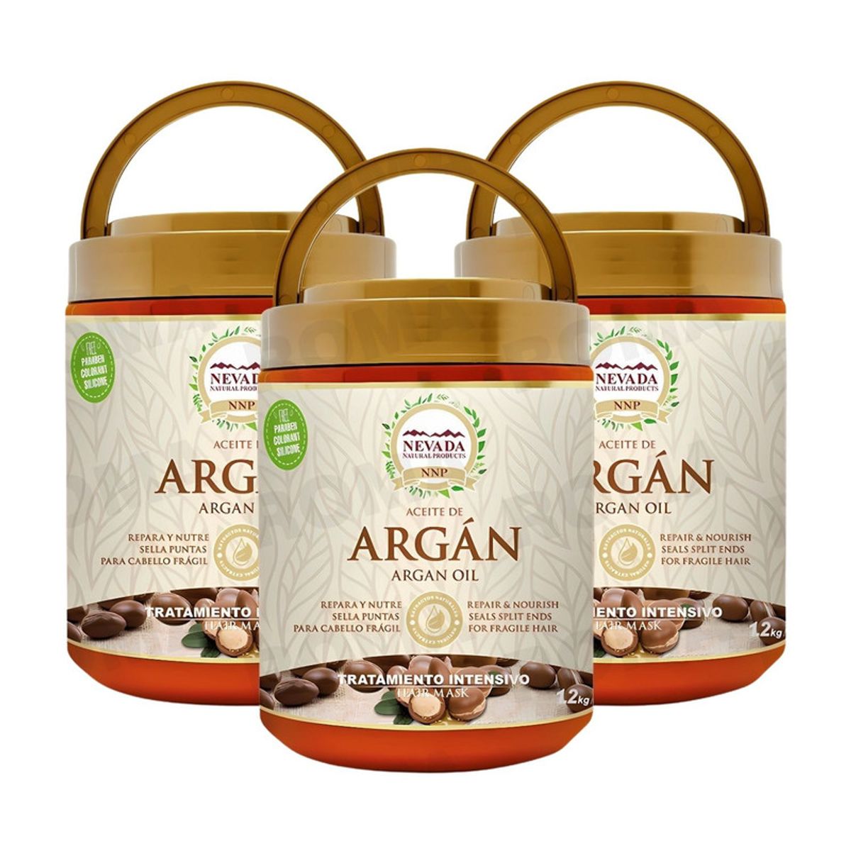 NEVADA NATURAL PRODUCTS - PACK 3 TRATAMIENTO DE ACEITE DE ARGÁN 12KG NEVADA