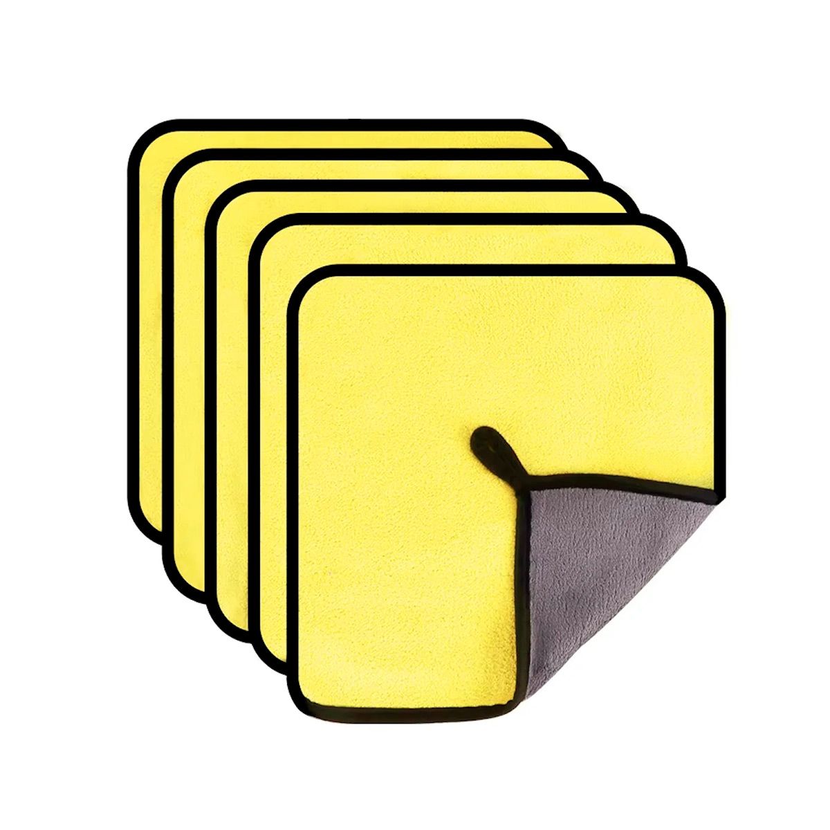 GENERICO - Paños Multiuso De Microfibra Limpieza 30 X 30cm x 5 Piezas