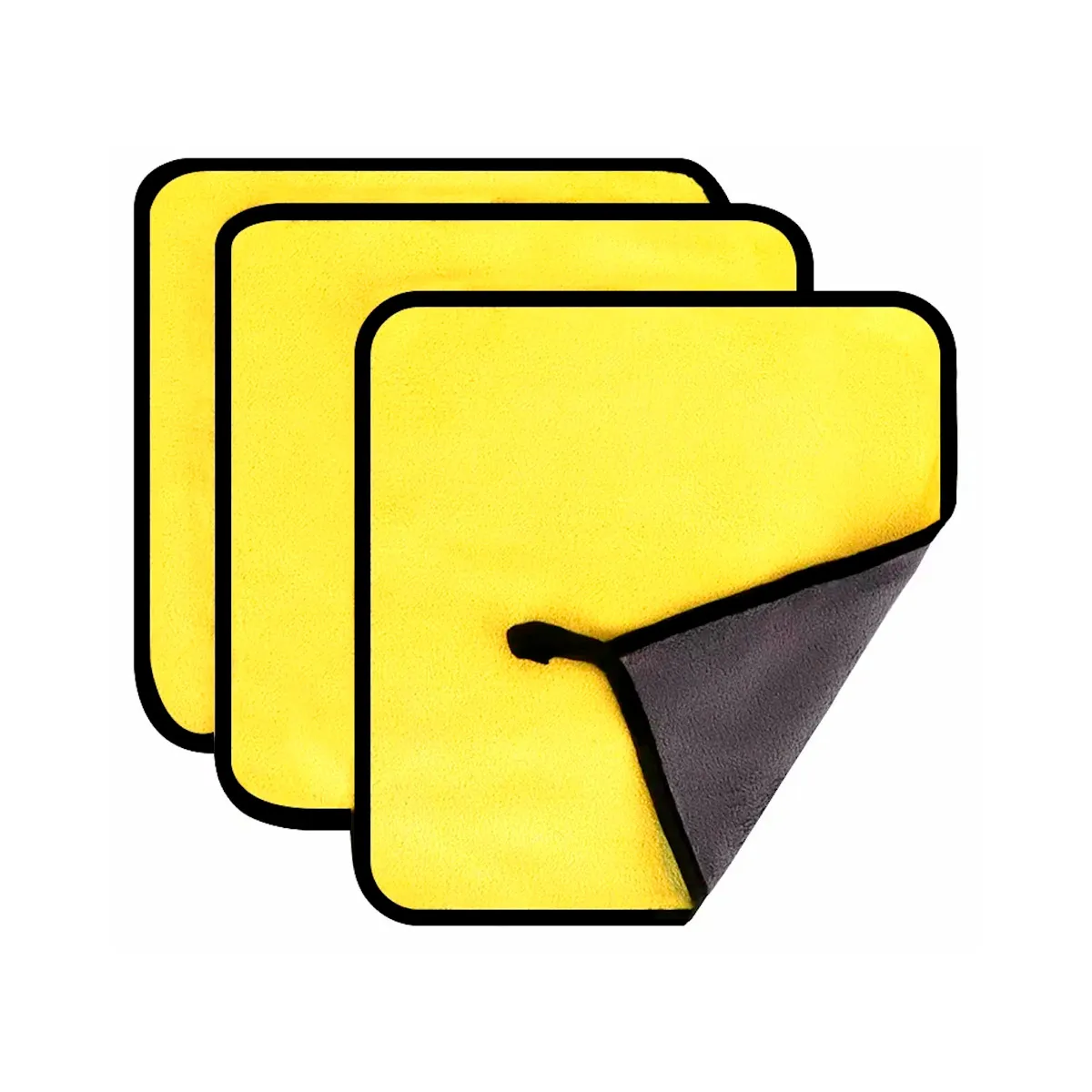 GENERICO - Paños Multiuso De Microfibra Limpieza 30 X 30cm x 3 Piezas