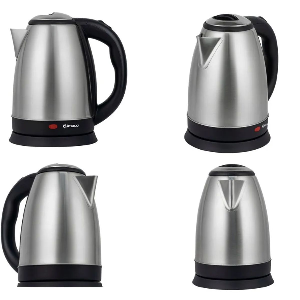 IMACO - Hervidor Eléctrico Imaco KE1801 Acero 1.8 Lts + Cafetera de 6-8 Tazas Imaco ICM608N Negro