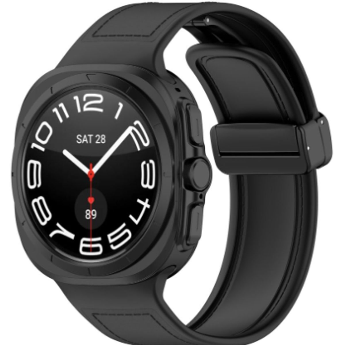 GENERICO - Correa Cuero para Samsung watch 7ultra 47mm - NEGRO