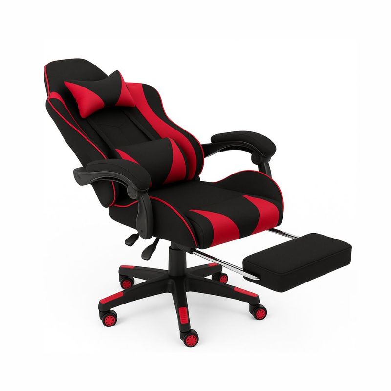 XION - Silla Gamer Ergonómica Vortex Cojínes Ajustables Posapiés 135° Rojo