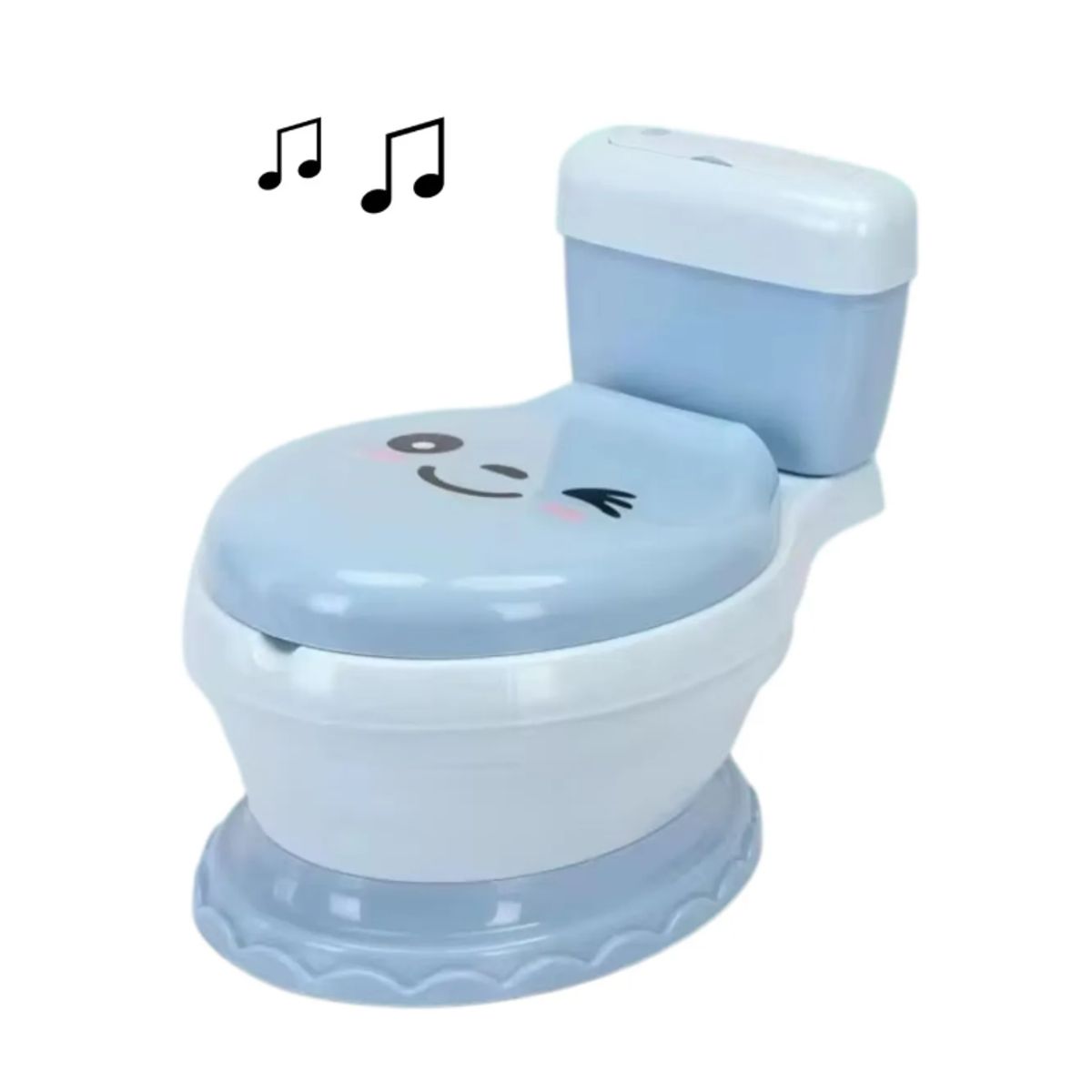 GENERICO - Inodoro Bacín de Entrenamiento Musical - Celeste