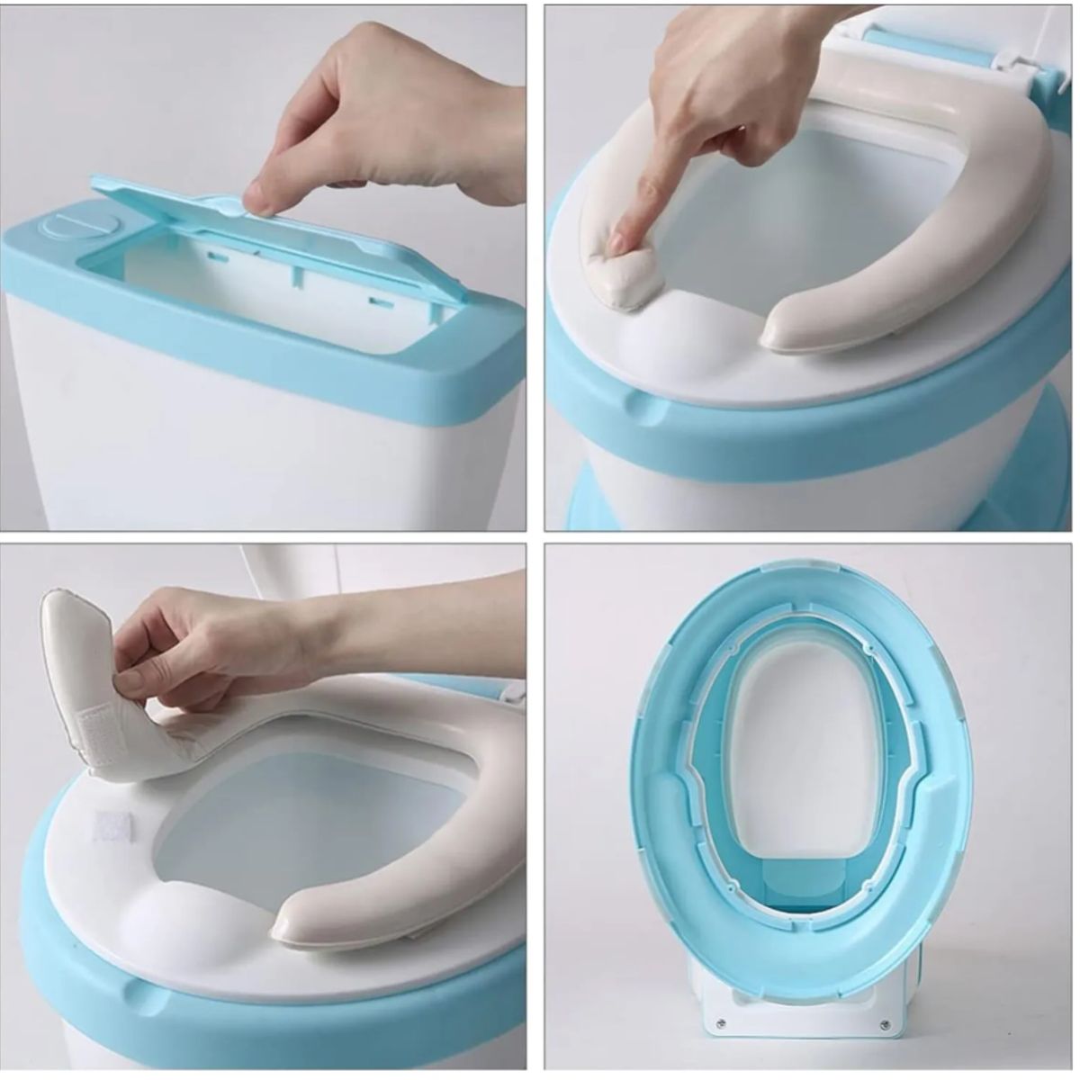 GENERICO - Inodoro Bacín de Entrenamiento Musical - Celeste