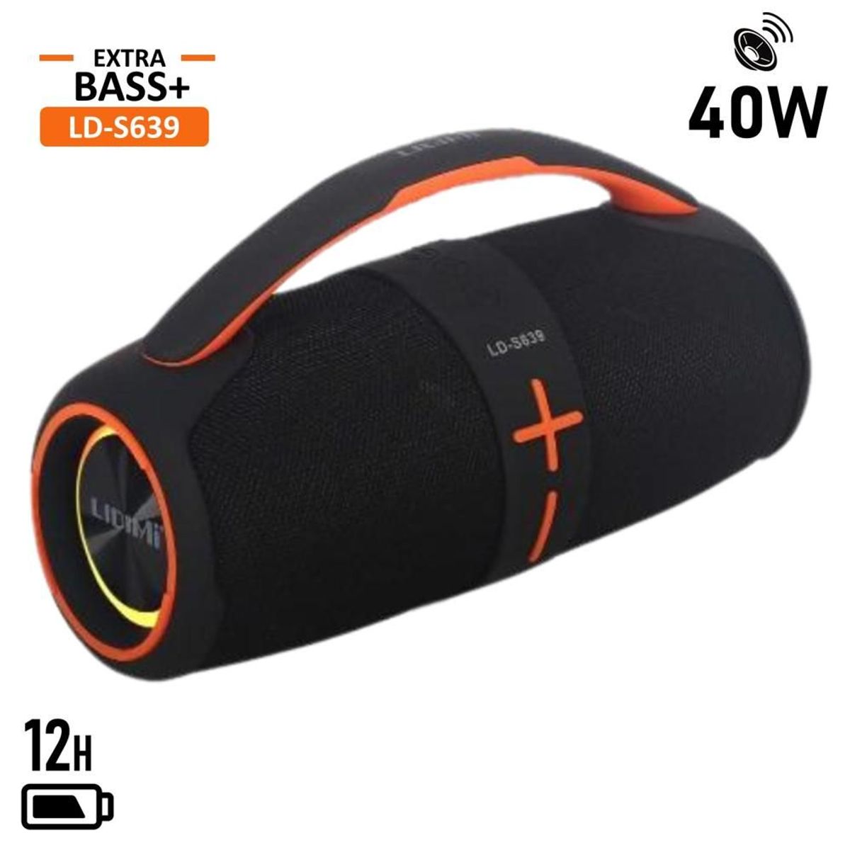LIDIMI - Parlante Portátil Bluetooth Lidimi 40 Watts LD-S639 XBASS