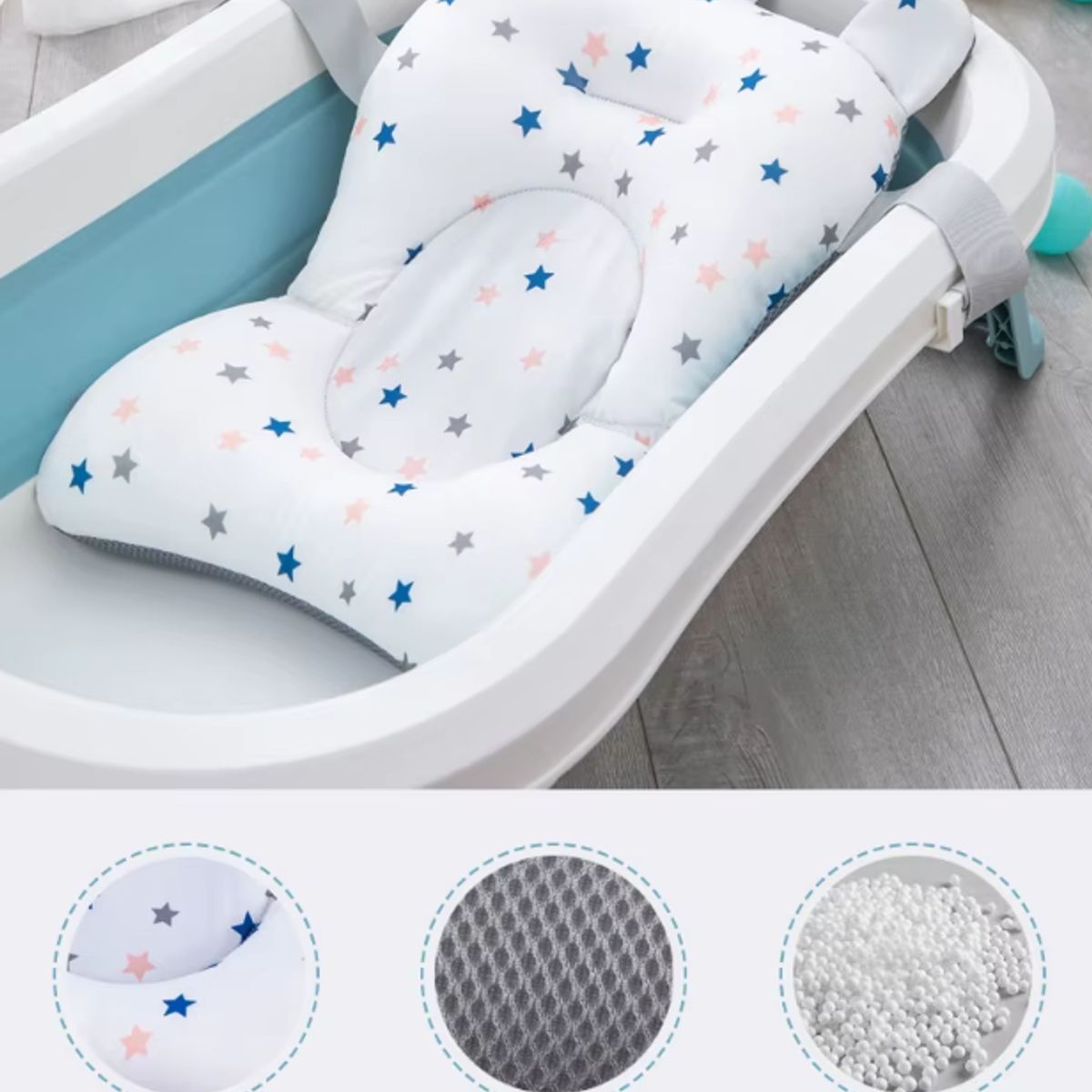 GENERICO - Bañera digital para bebés con sensor de temperatura Azul