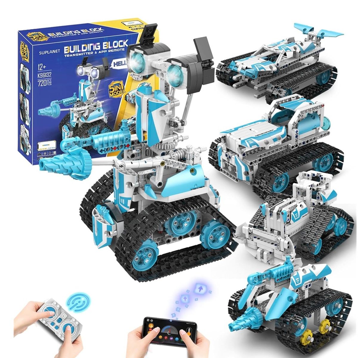 GENERICO - Robot Armable Didáctico 720 Piezas Con Motor ,Control y Aplicación Programable de Movimientos