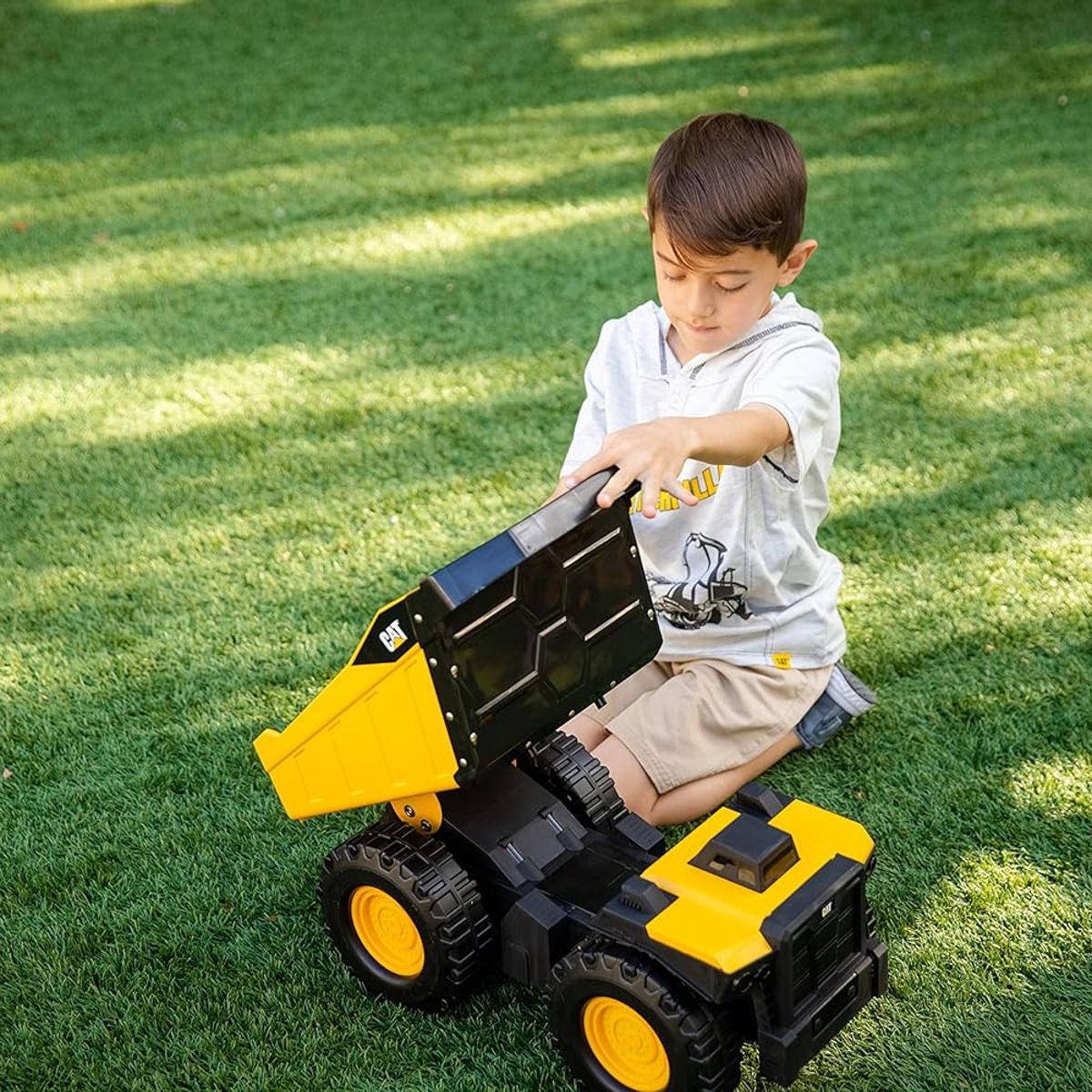 CAT - Camión Volquete de Juguete Contruccion de Metal 50 cm Funrise 82415