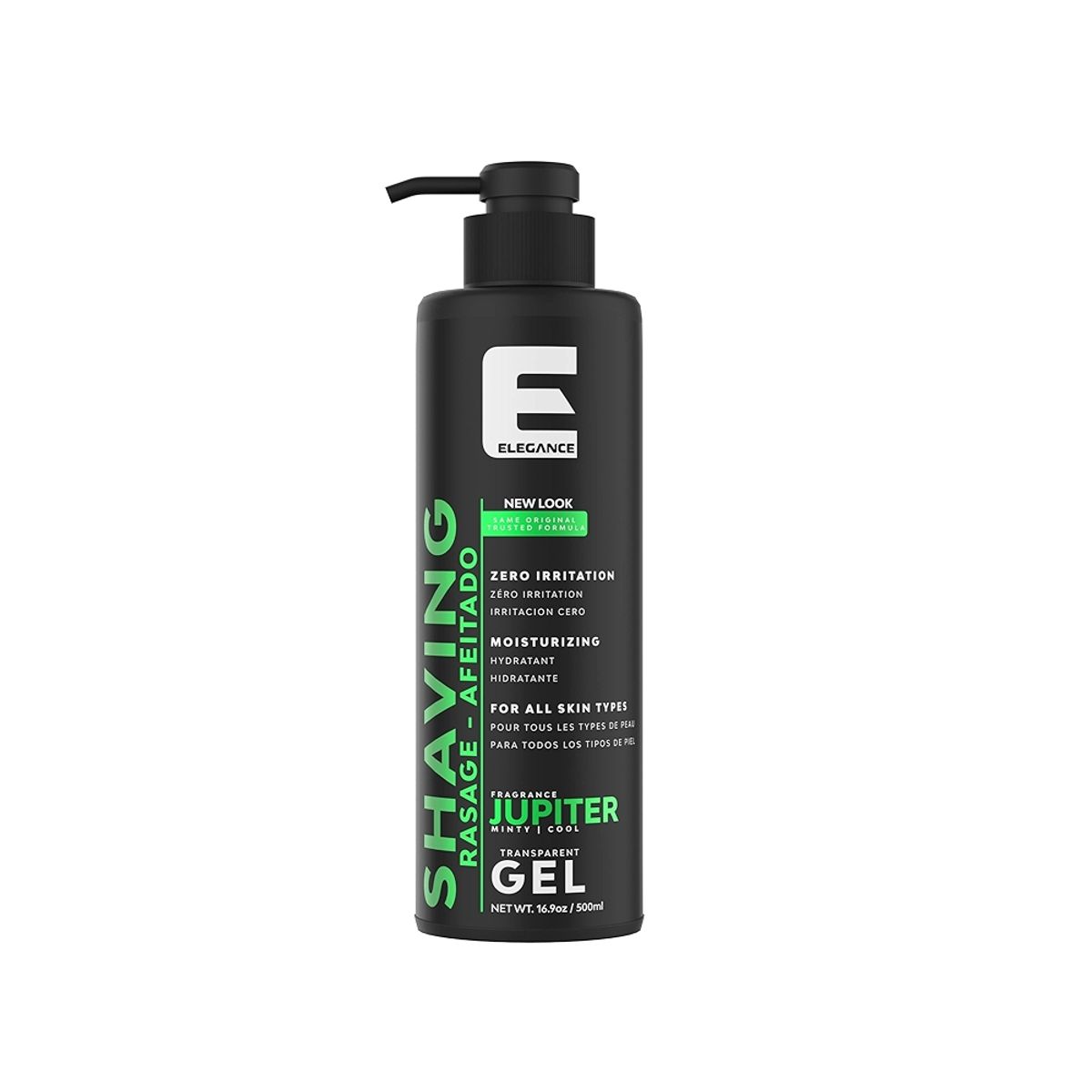 GENERICO - Gel de afeitar transparente para hombres - fragancia Júpiter menta fresca