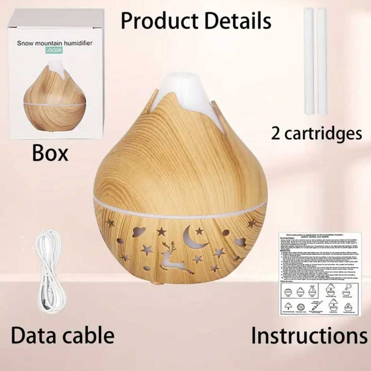 GENERICO - Humidificador Difusor de Aire Aromaterapia 200ml