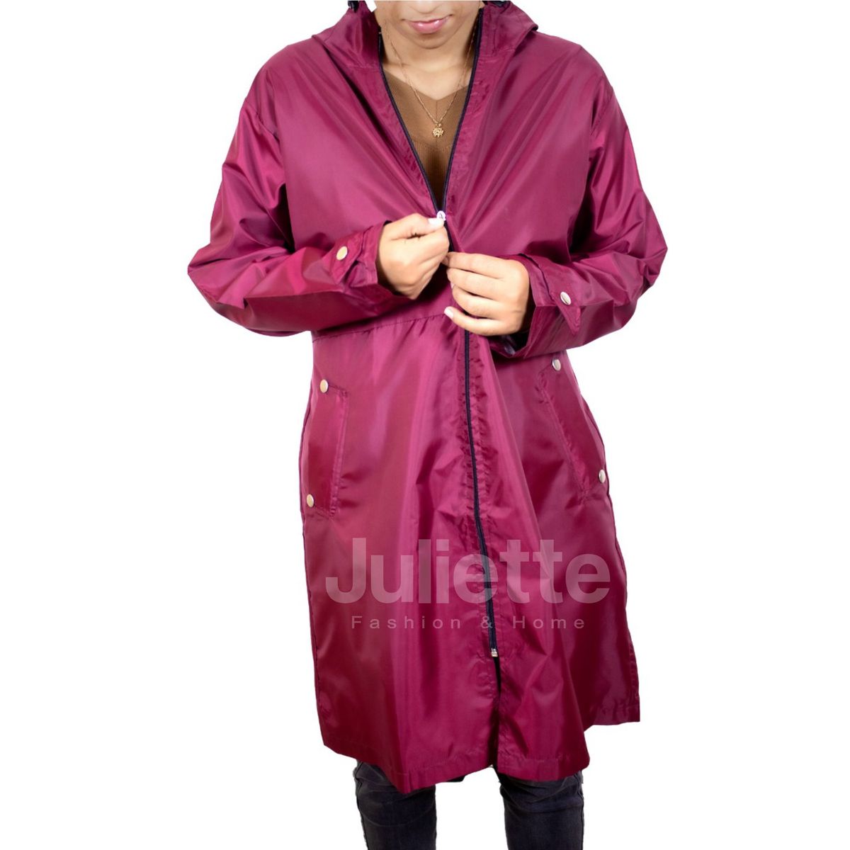 GENERICO - CASACA TIPO CAMPERA IMPERMEABLE PARA LLUVIA