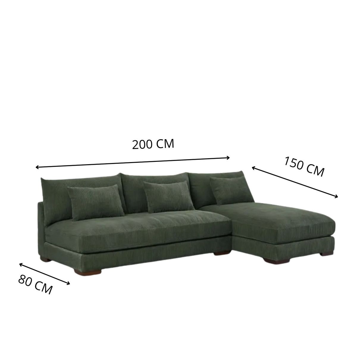 GENERICO - Seccional Jetro en Tela Chenille Antifluido  color verde