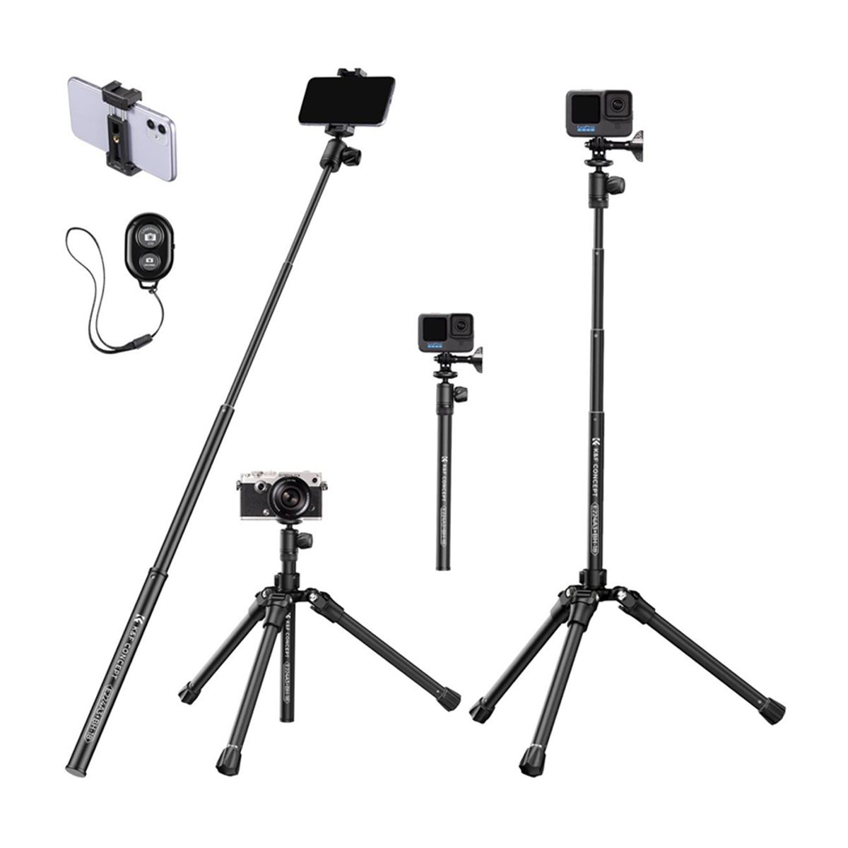 K&F CONCEPT - Tripode K&F Concept KF09120 - E224A3+BH-18