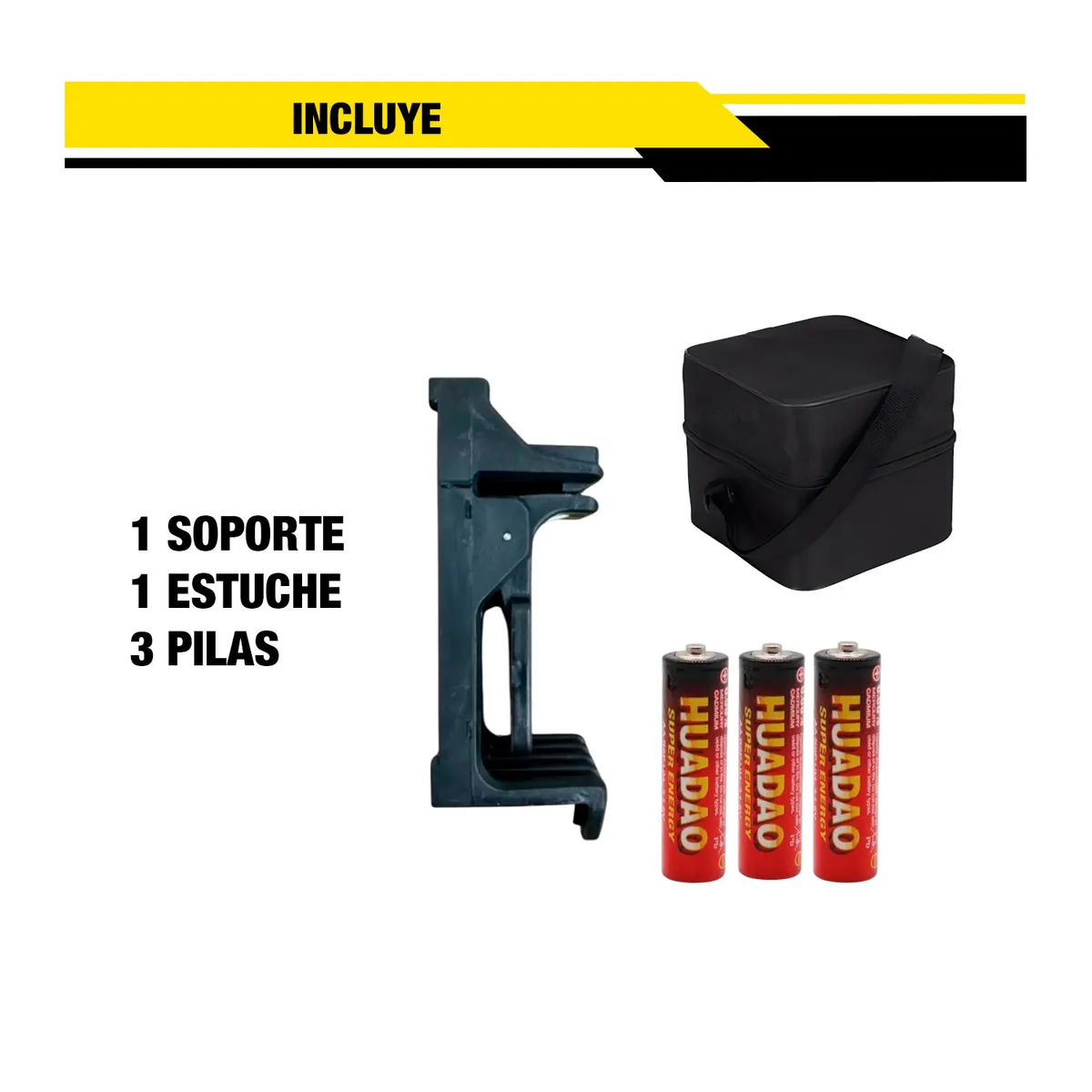 GENERICO - Nivel Láser 50 Metros 2 Líneas Color Verde + Accesorios