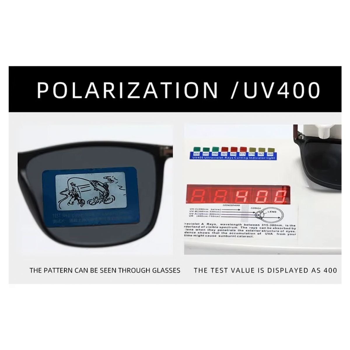 GENERICO - Lentes de sol polarizado estilo deportivo hombre uv400 negro red