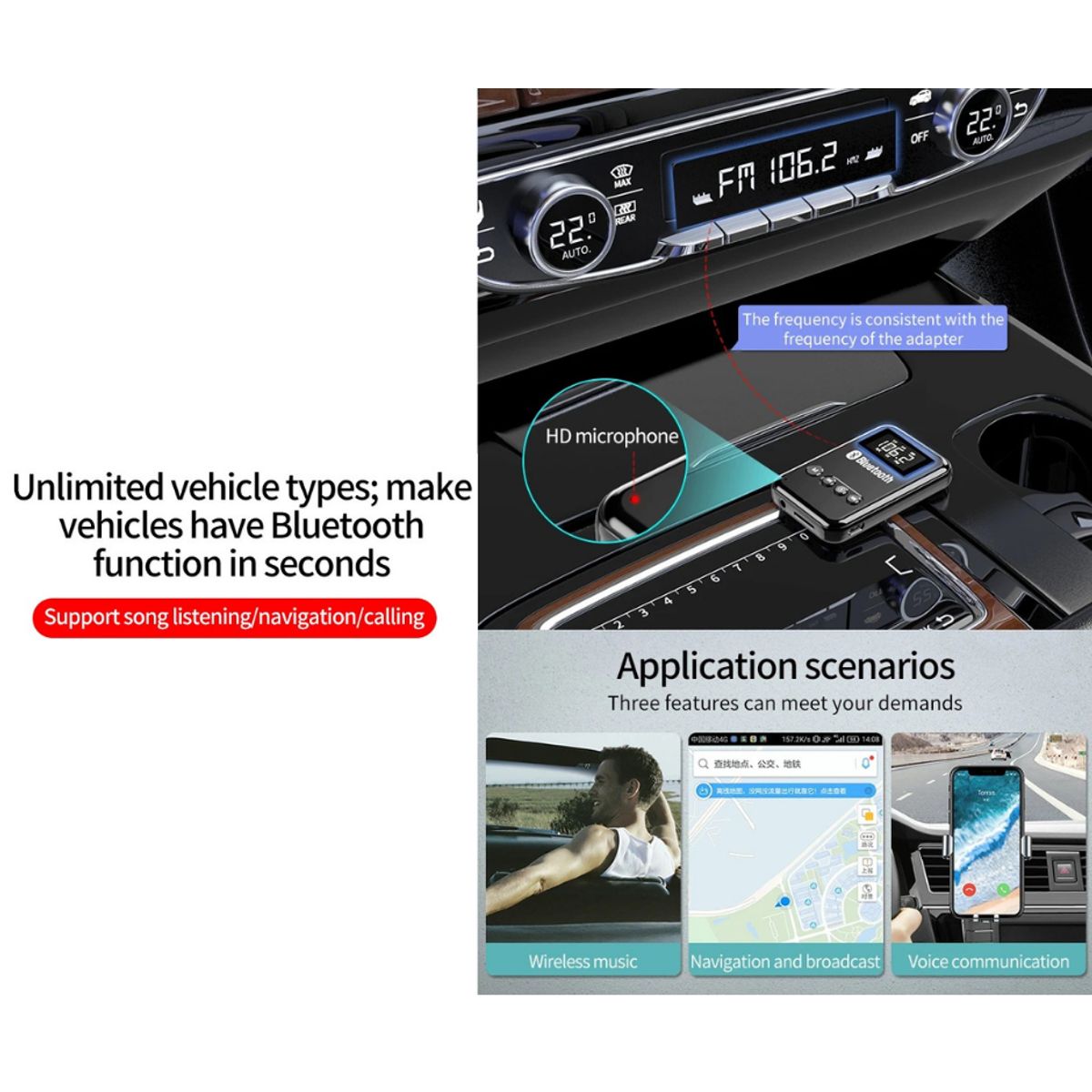 GENERICO - Adaptador Transmisor Receptor Bluetooth 5.0 Inalambrico K6 recargable