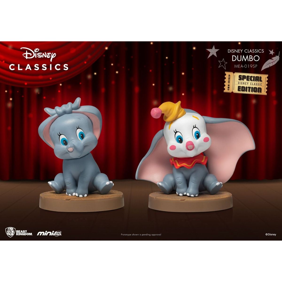 DISNEY CLASICOS - Dumbo elefante y payaso Estatua x2 - Disney limitado MEA-019