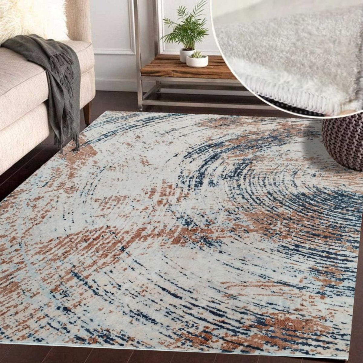 GENERICO - ALFOMBRA SEDA SINTETICA 227x180cm FS-123