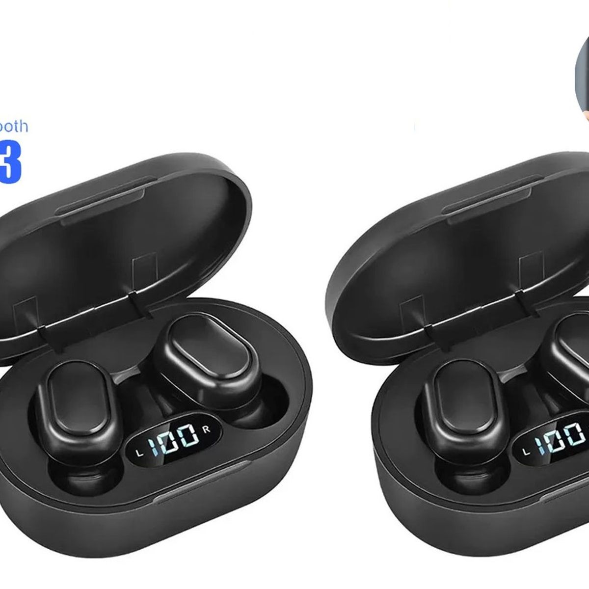 GENERICO - 2 Audifonos v53 blueetooh TWS con pantalla LED