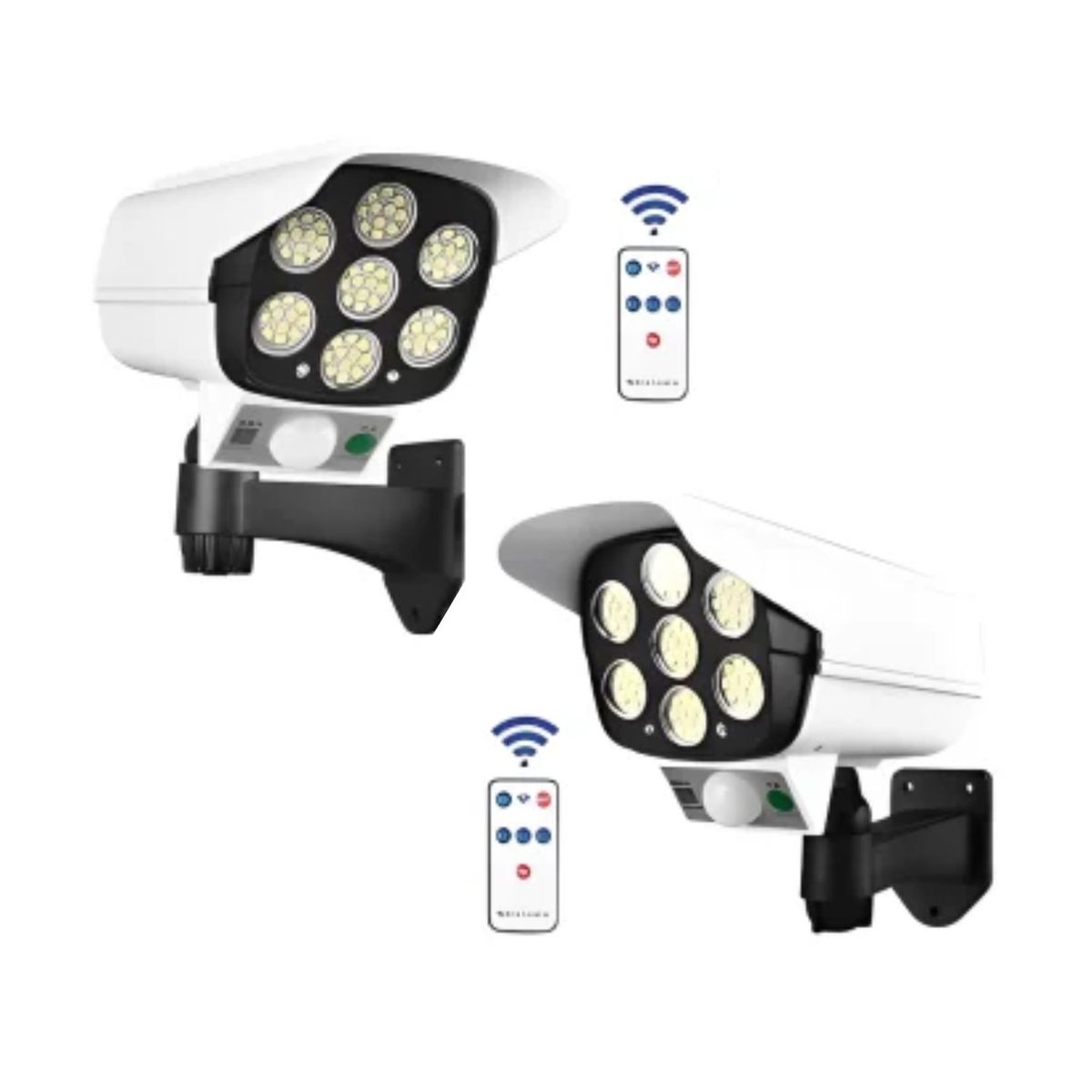 OEM - Focos Solares Tipo Cámara Con Sensor  De  Movimiento - Pack x2 Unidades