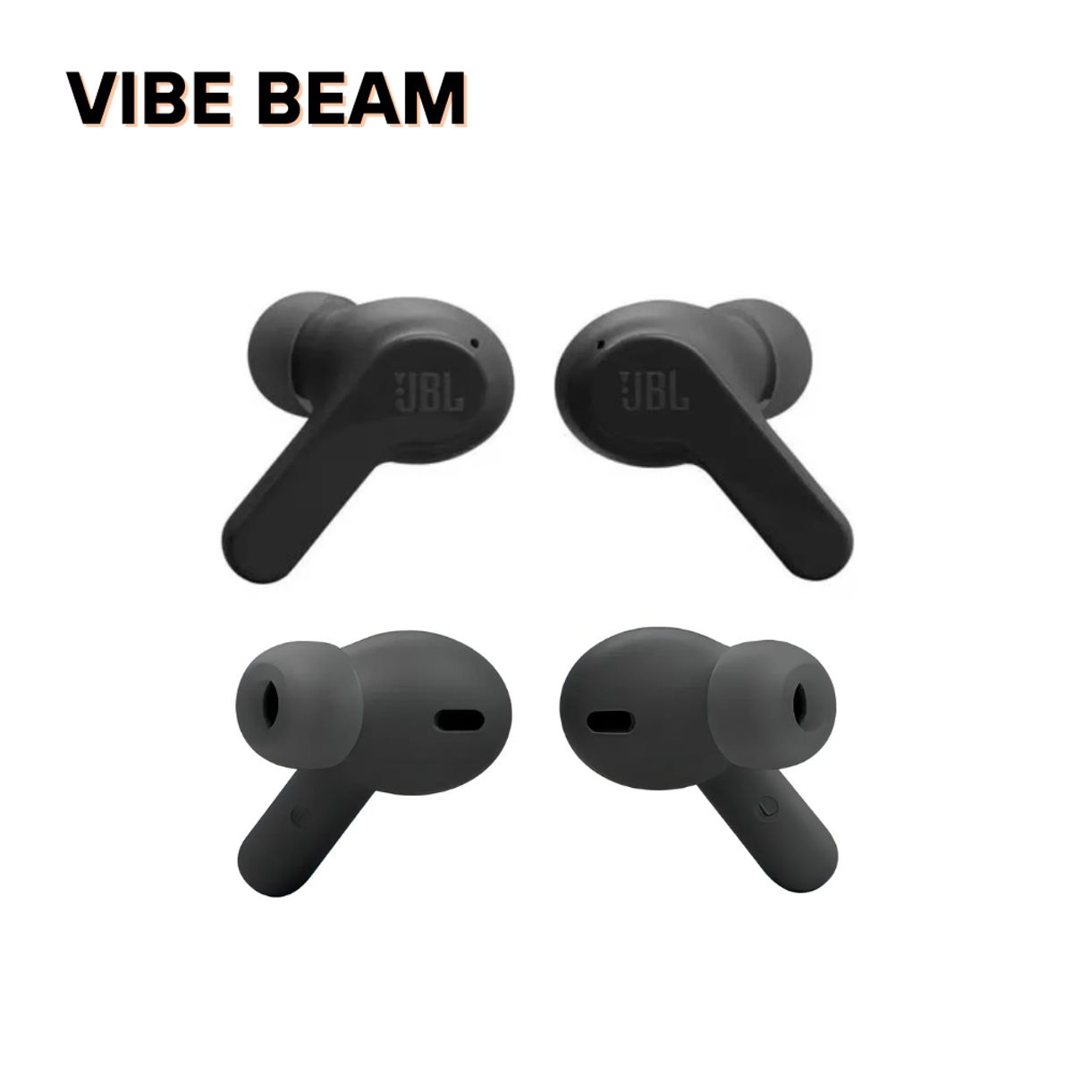 JBL - Audífono JBL Vibe Beam TWS Premium Bluetooth 5.0 - Negro