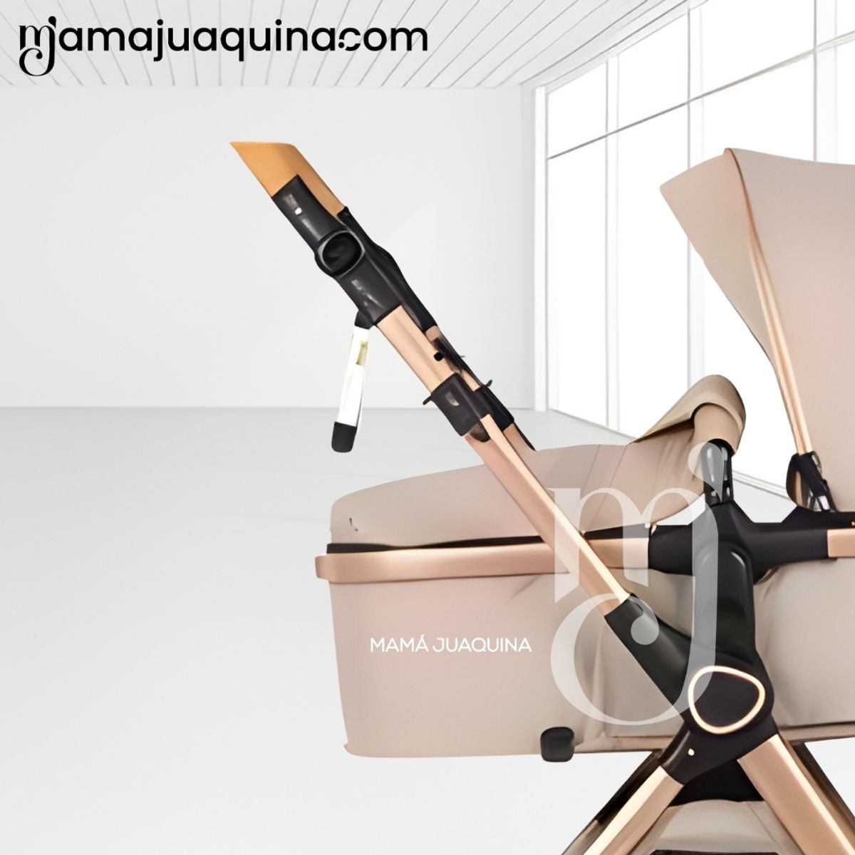 BABY - Coche Moisés Travel System «BUMI» de Lujo Beige