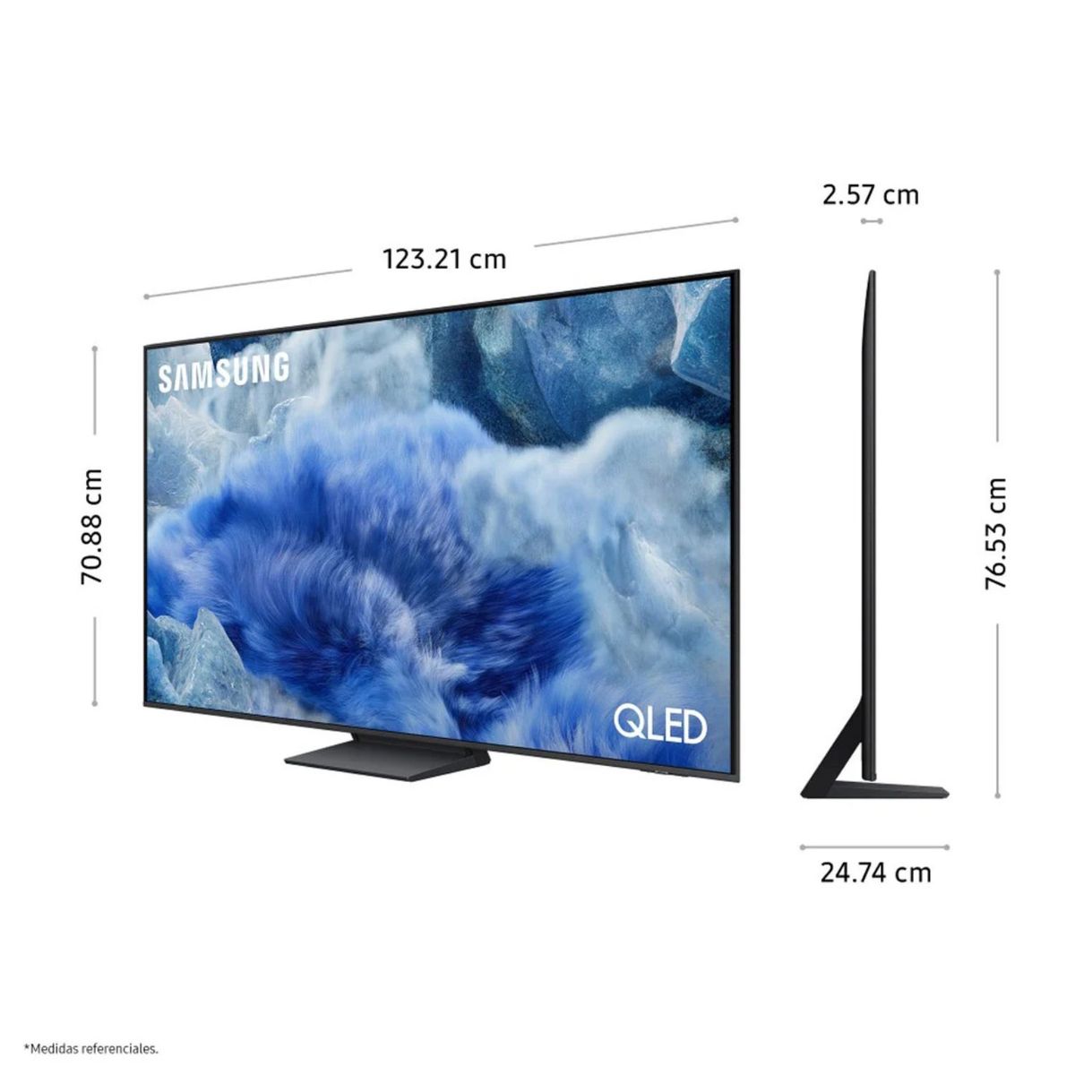 SAMSUNG - Televisor Samsung QLED 55 Visión AI Smart TV QN55Q8F + Rack Giratorio