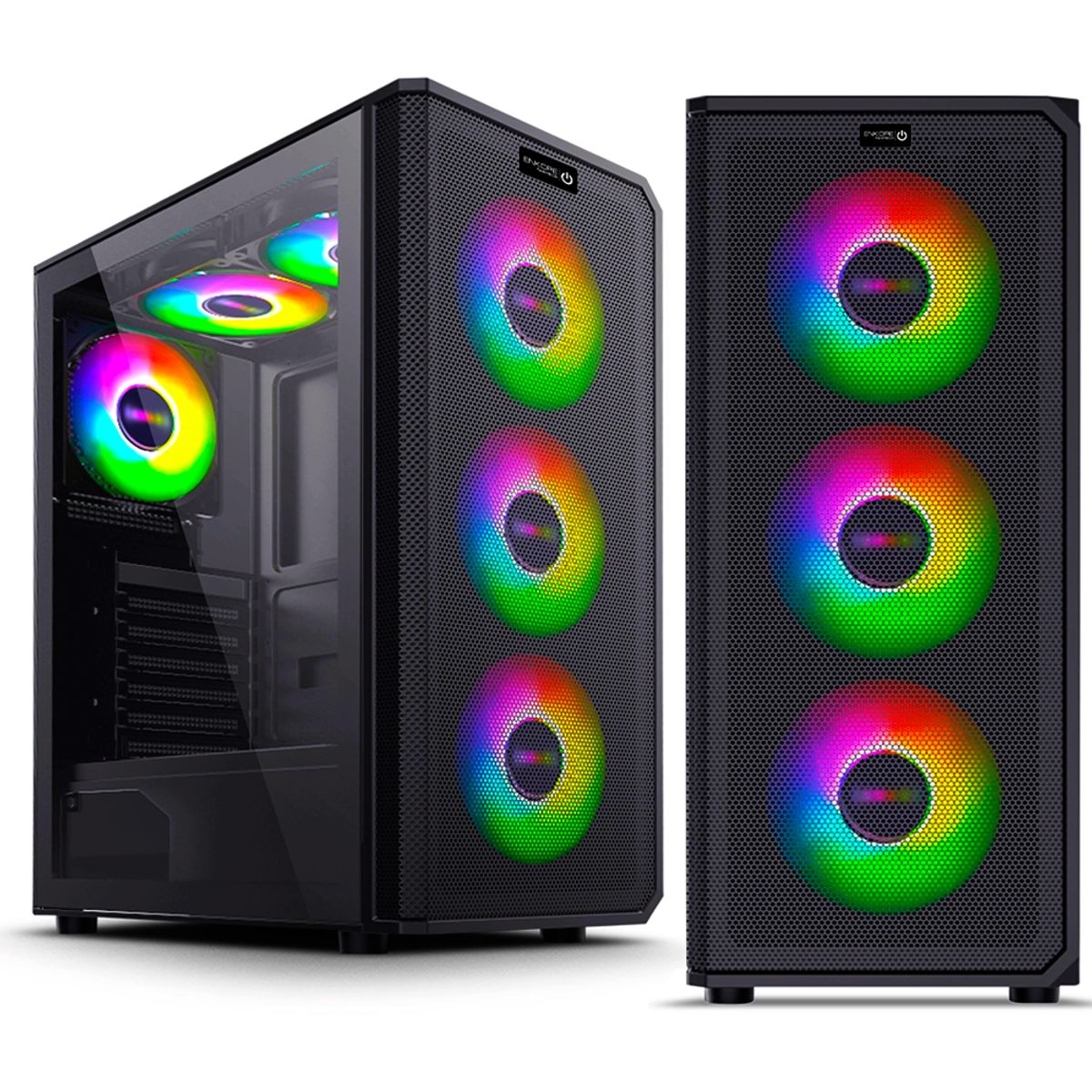 ENKORE - Case Gamer Enkore Fantech Argb 4 Fan Usb 3.0 Doble Ring Negro