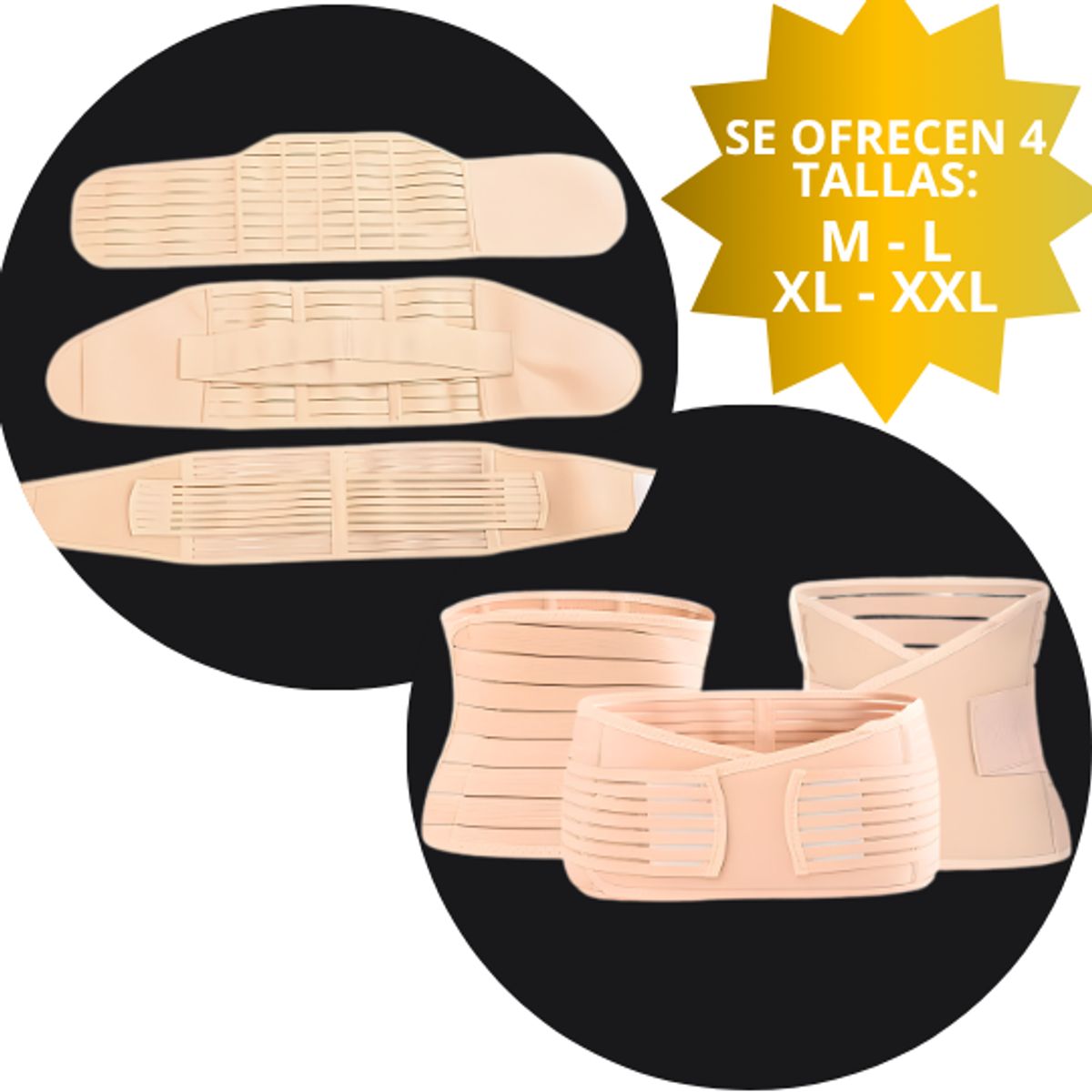 GENERICO - Faja Postparto de Recuperación 3 en 1 Talla L