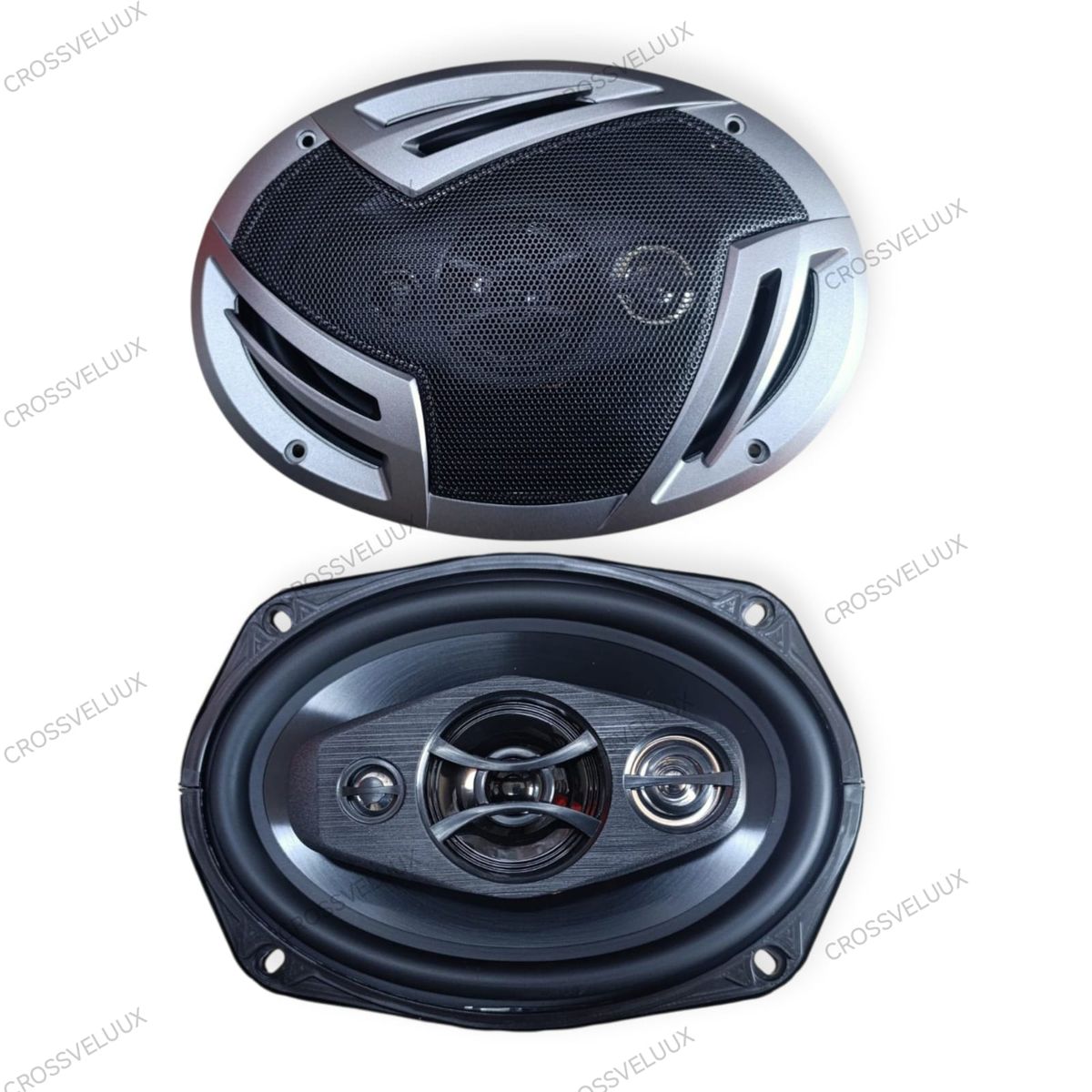 GENERICO - Parlante Ovalado Coaxial Speaker 2000w Silver