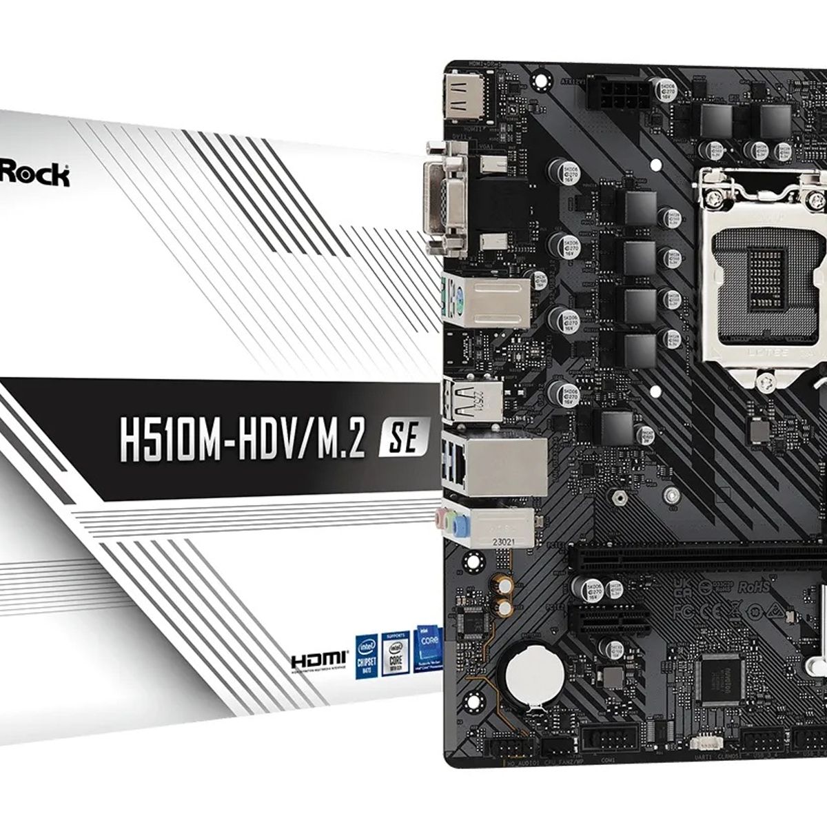ASROCK - PLACA MADRE ASROCK H510M HDV M2 SE DDR4 10MA 11VA LGA 1200