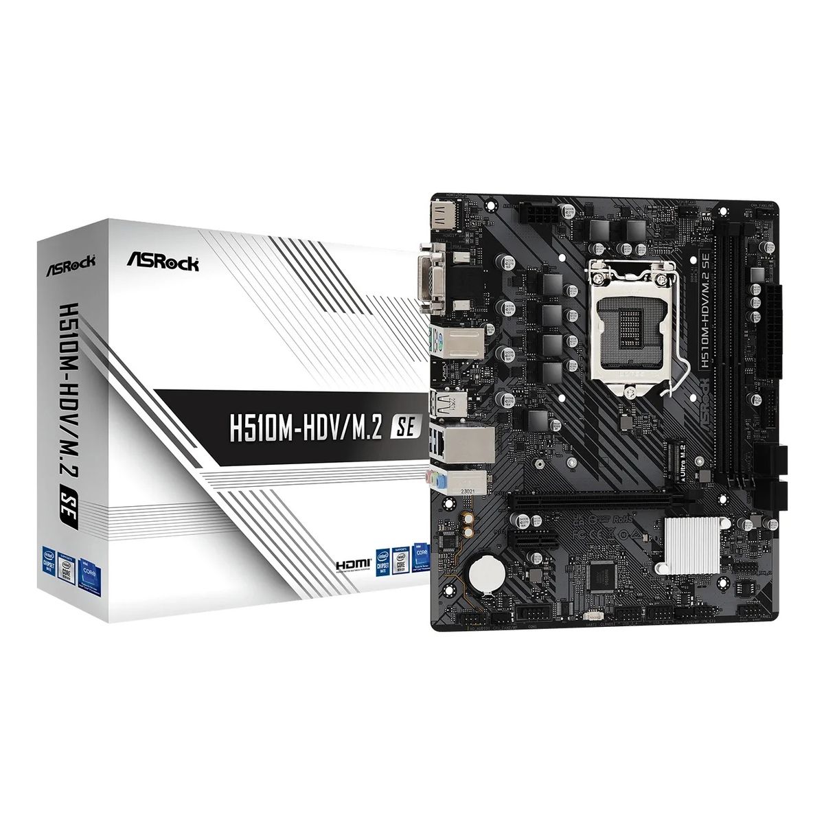 ASROCK - PLACA MADRE ASROCK H510M HDV M2 SE DDR4 10MA 11VA LGA 1200
