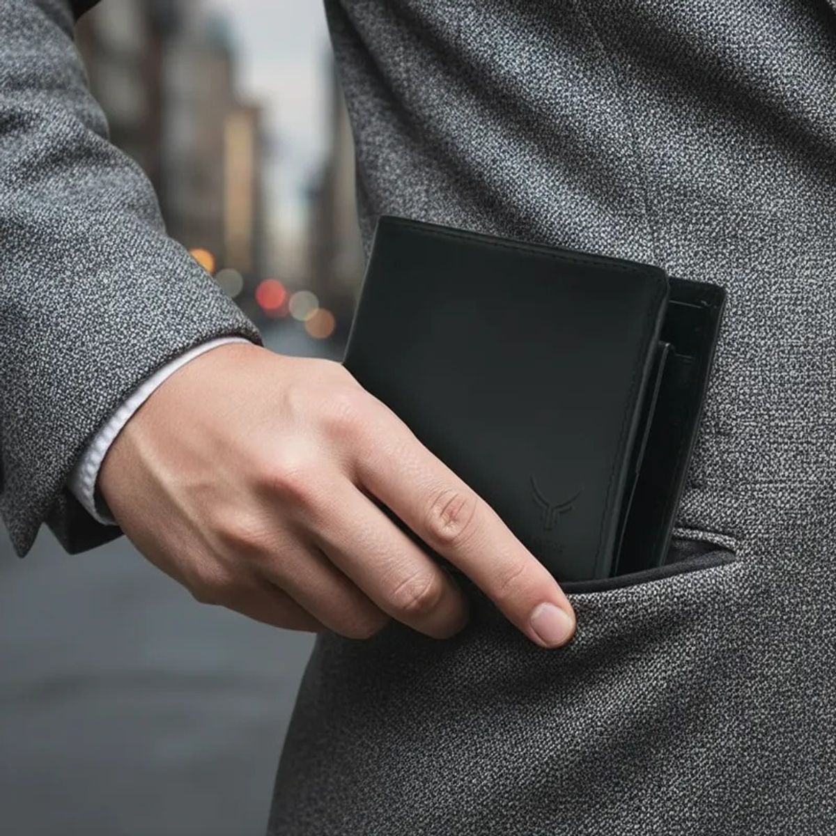 ARMUZ - Billetera Clásica de Cuero Vacuno con RFID 8866 Hombre