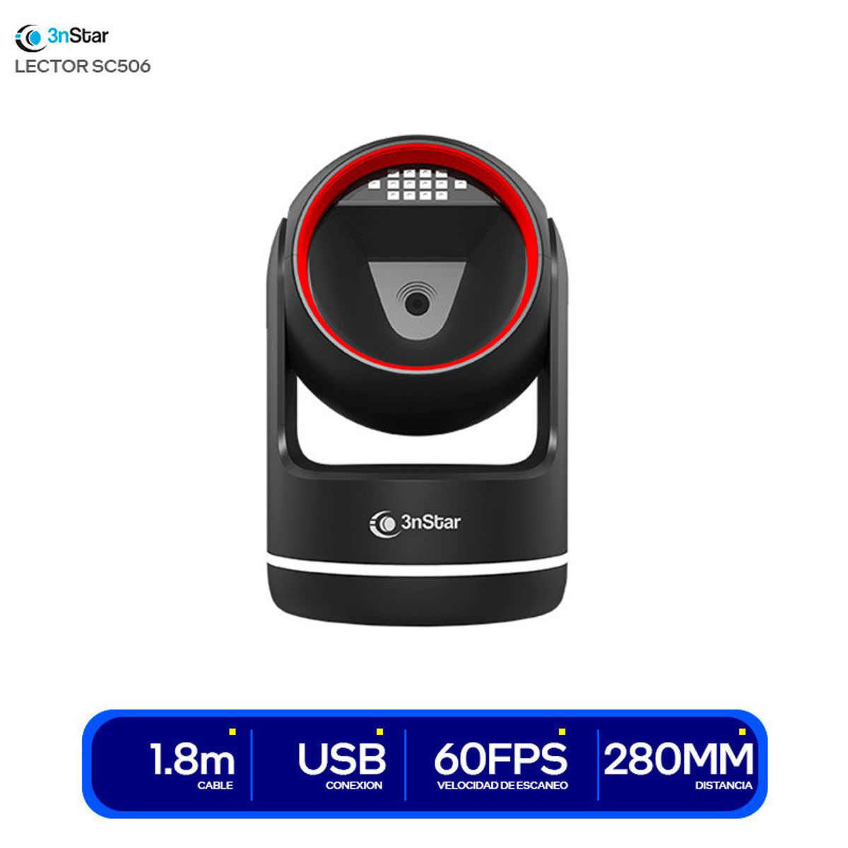 3NSTAR - LECTOR DE CODIGO DE BARRA 3NSTAR 2D1D USB OMNIDIRECCIONAL  SC506