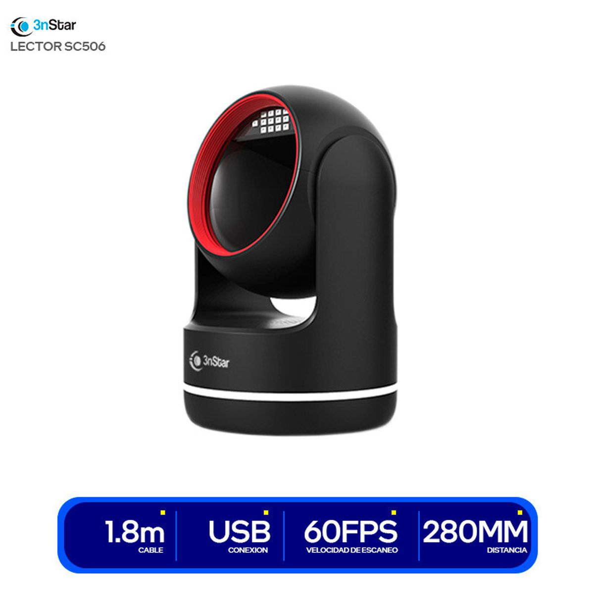 3NSTAR - LECTOR DE CODIGO DE BARRA 3NSTAR 2D1D USB OMNIDIRECCIONAL  SC506