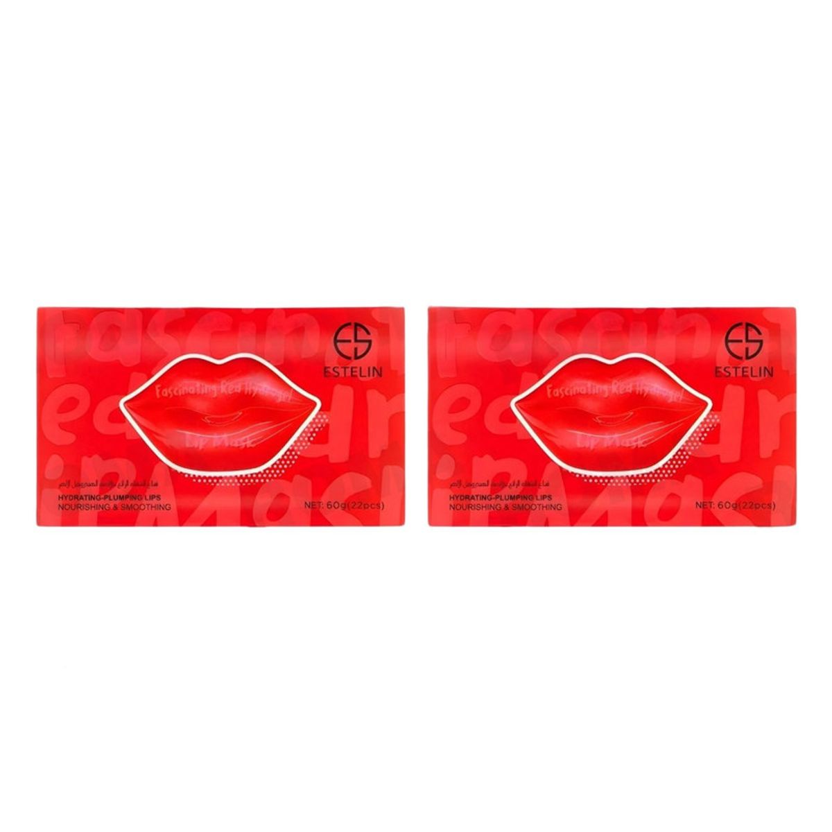 GENERICO - PACK 2 MASCARILLA EN HIDROGEL FASTINATING RED 22PCS ESTELIN