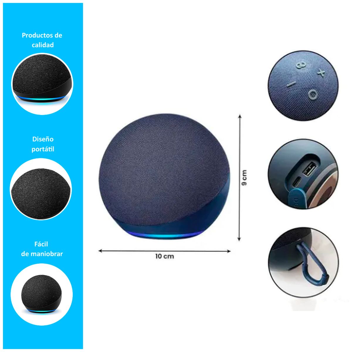 GENERICO - Parlante Inteligente Alaxe Rojo