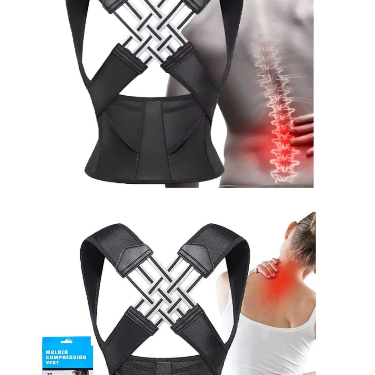 GENERICO - FAJA CORRECTOR DE POSTURA LUMBAR UNISEX