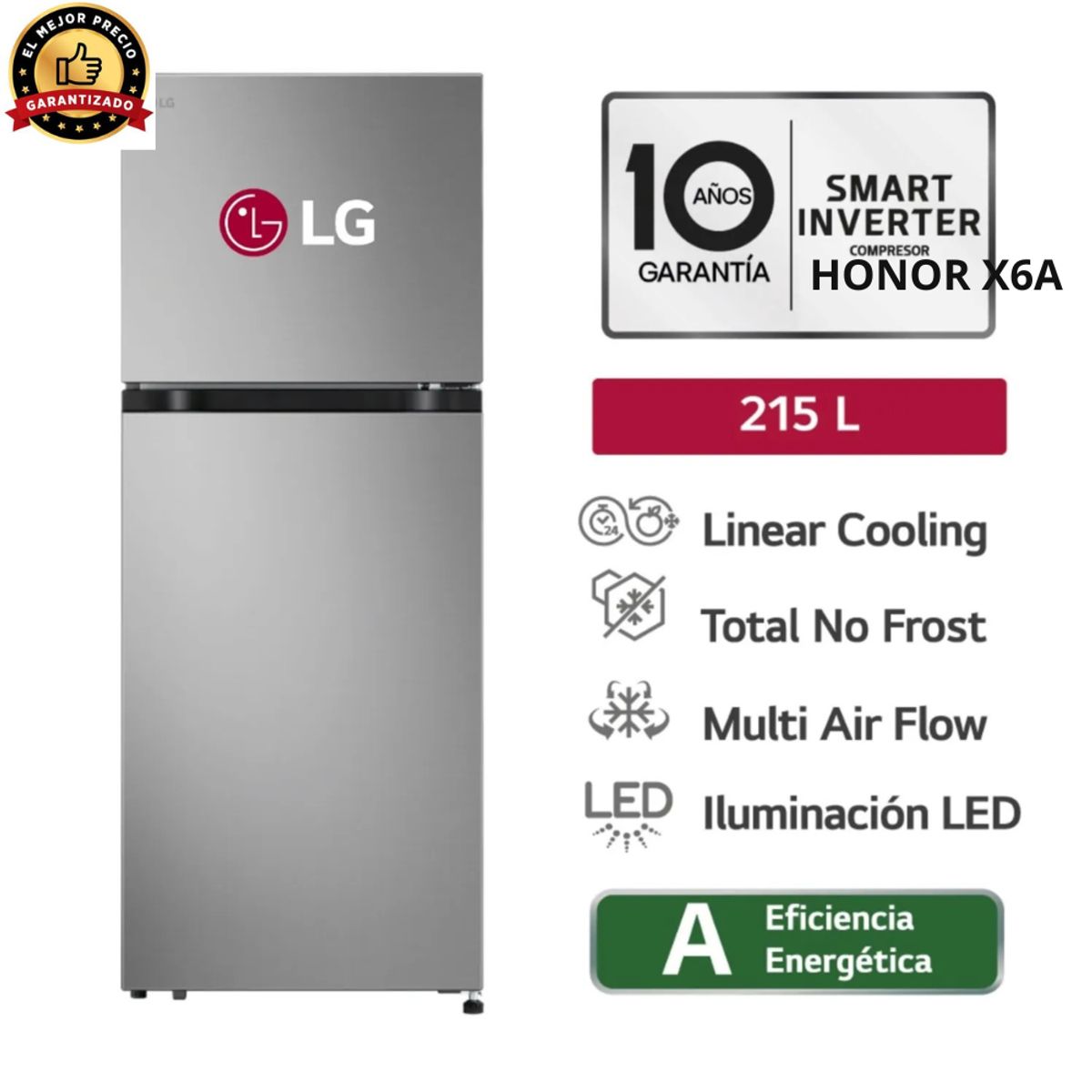 LG - Refrigeradora LG 215L VT22BPY sd Plateado